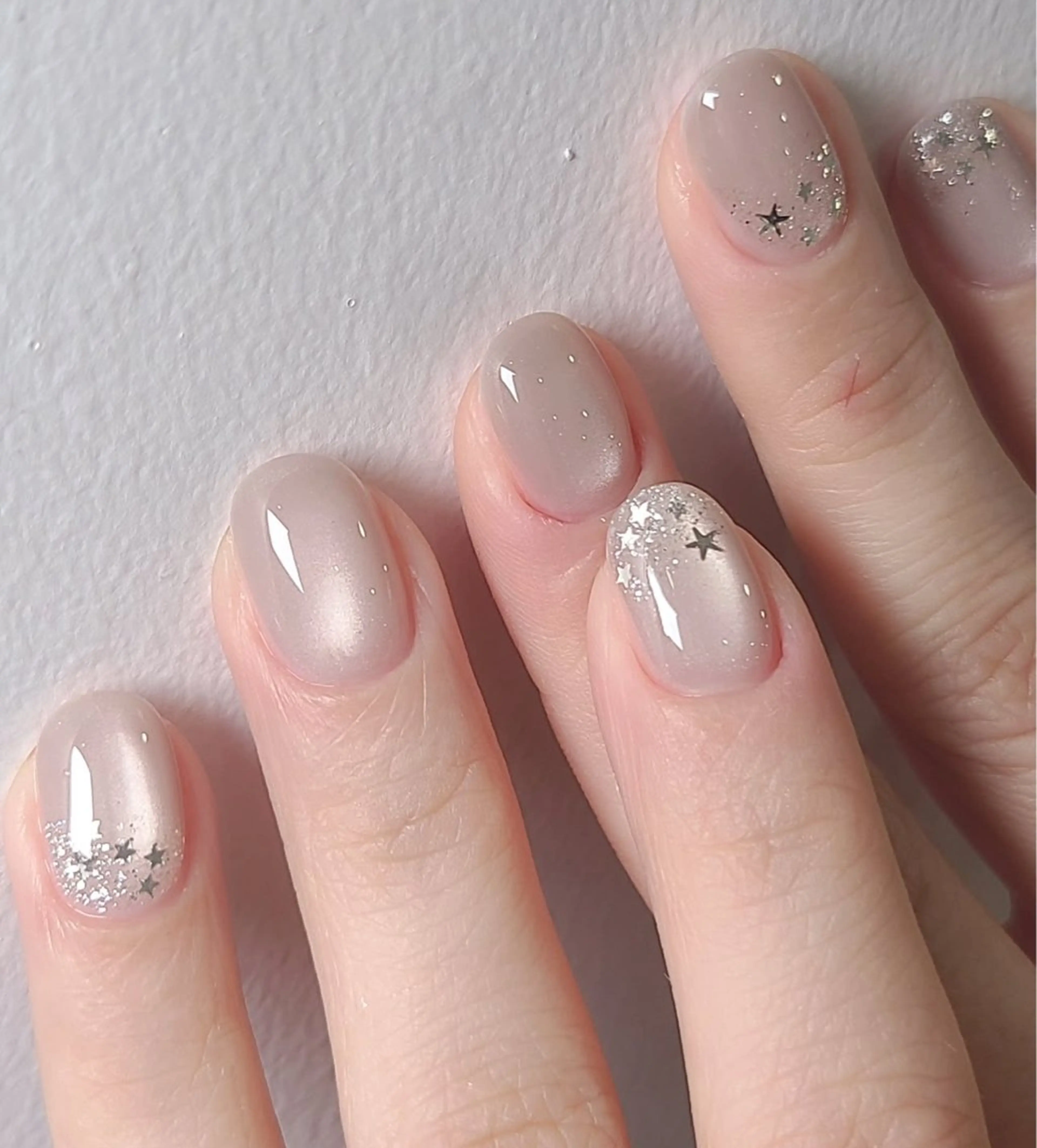ネイル ハンドネイル 🎀PG🩵 ネイルサロンのネイルデザイン