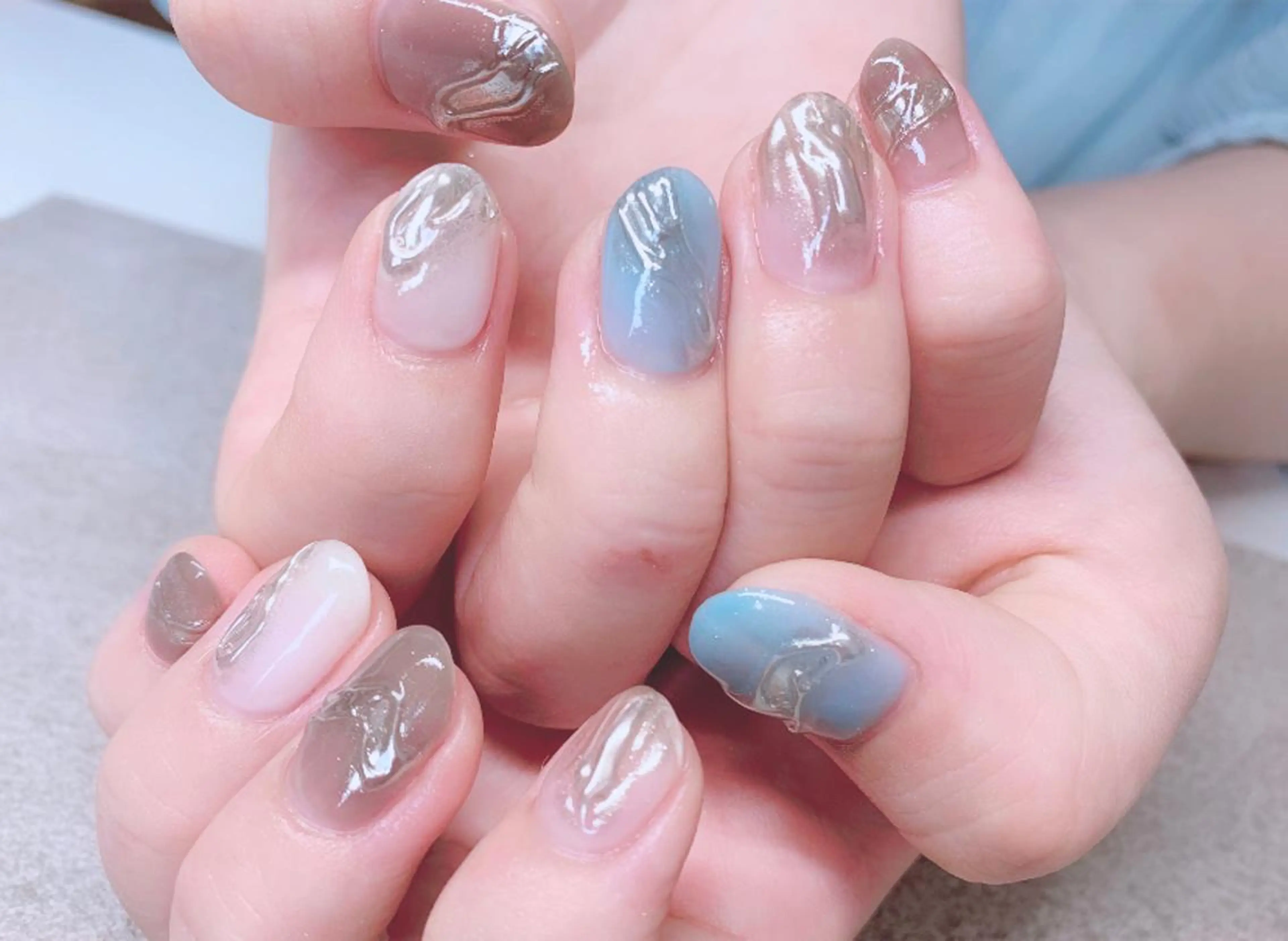 カラー ネイル ハンドネイル Cozy_ ilumのネイルデザイン