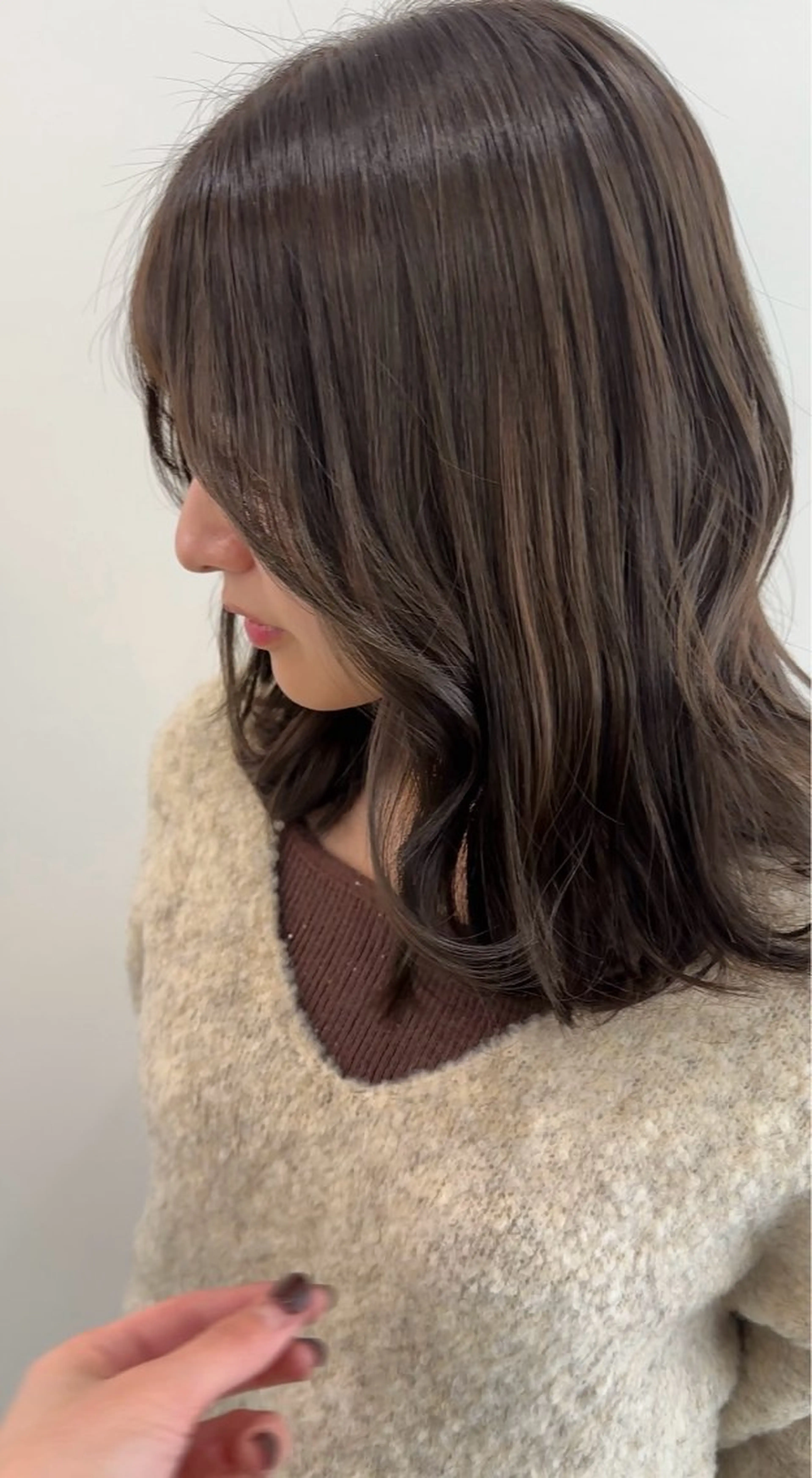 ミディアム カラー カット ヘアカラー トリートメント レイヤー/ナチュラル 💐nao.のヘアスタイル