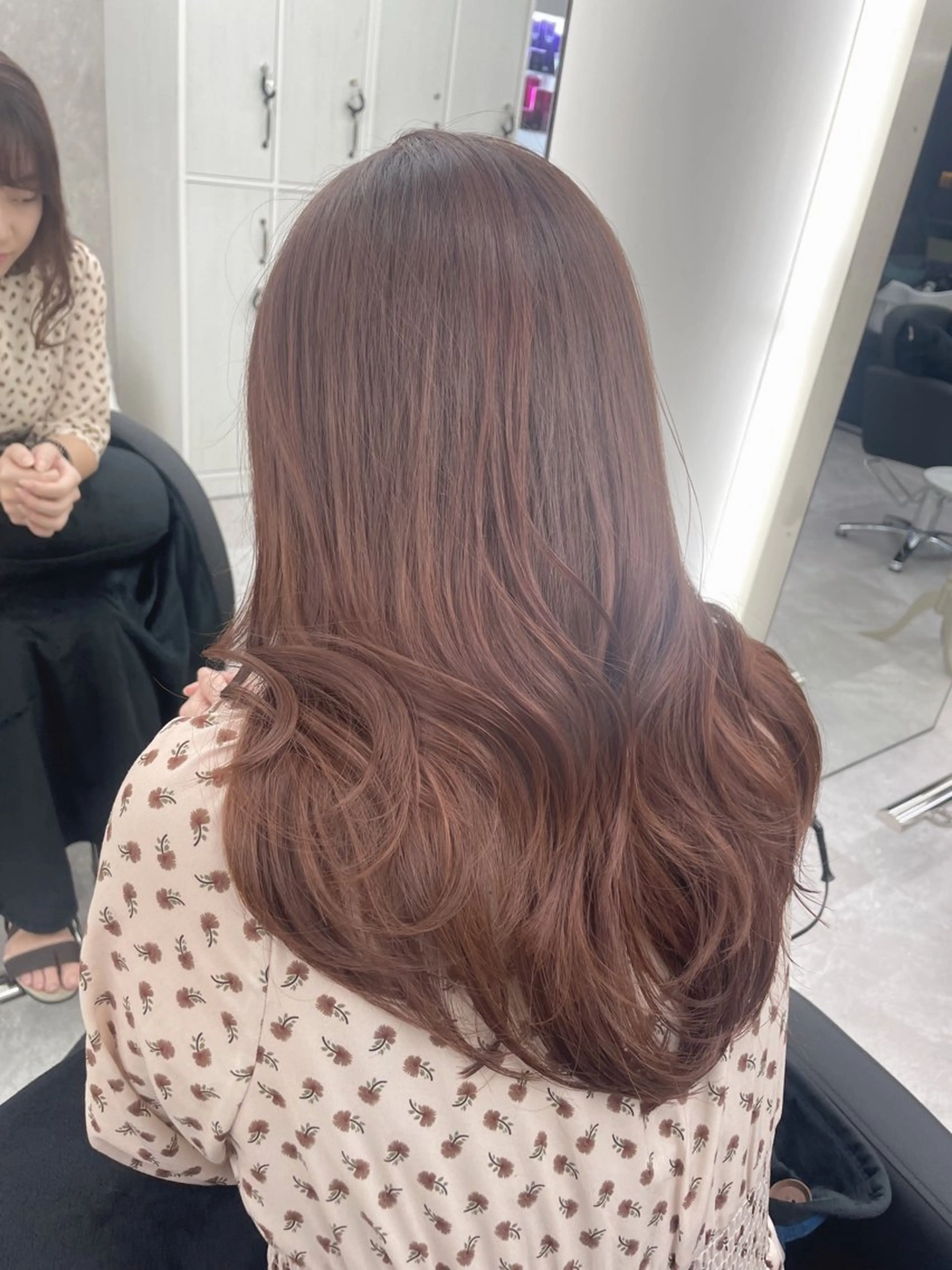 ミディアム カラー 心斎橋/ブリーチなし 髪質改善/レイヤーのヘアスタイル