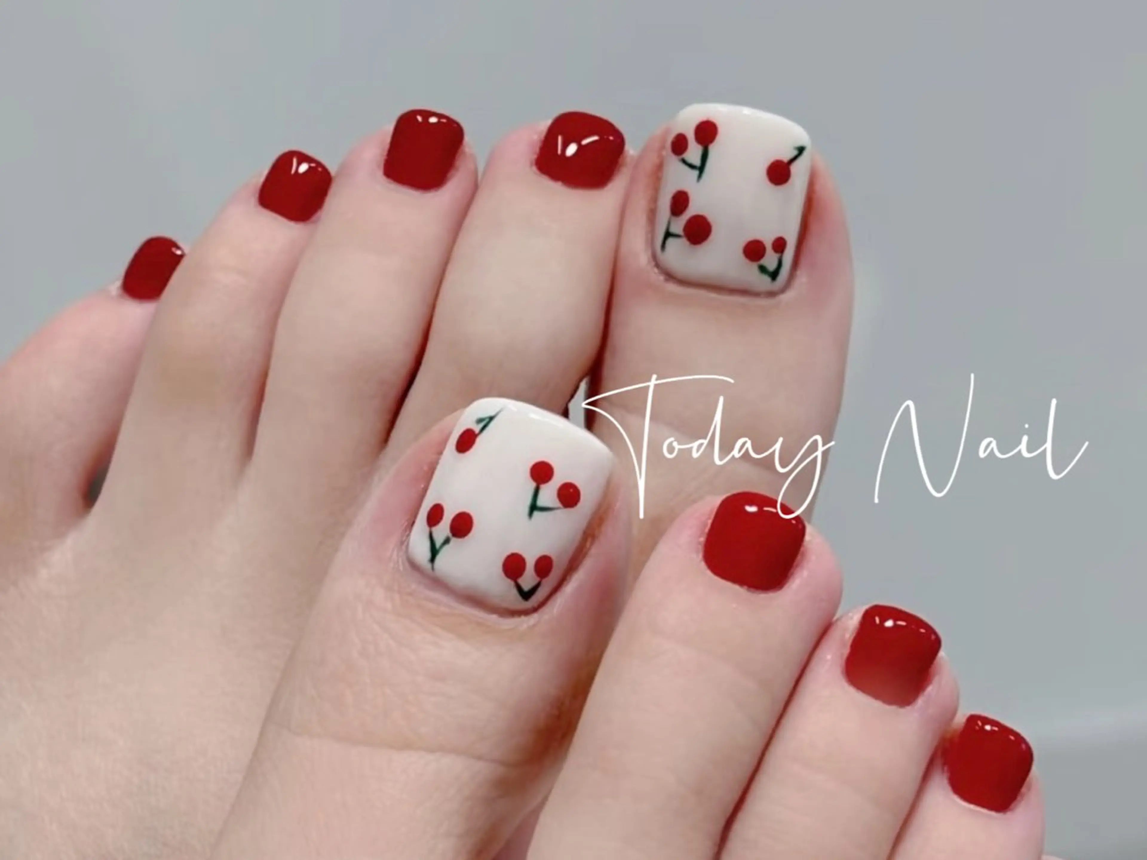 ネイル フットネイル 冬ネイル クリスマス フットネイル りゅう Todayのネイルデザイン