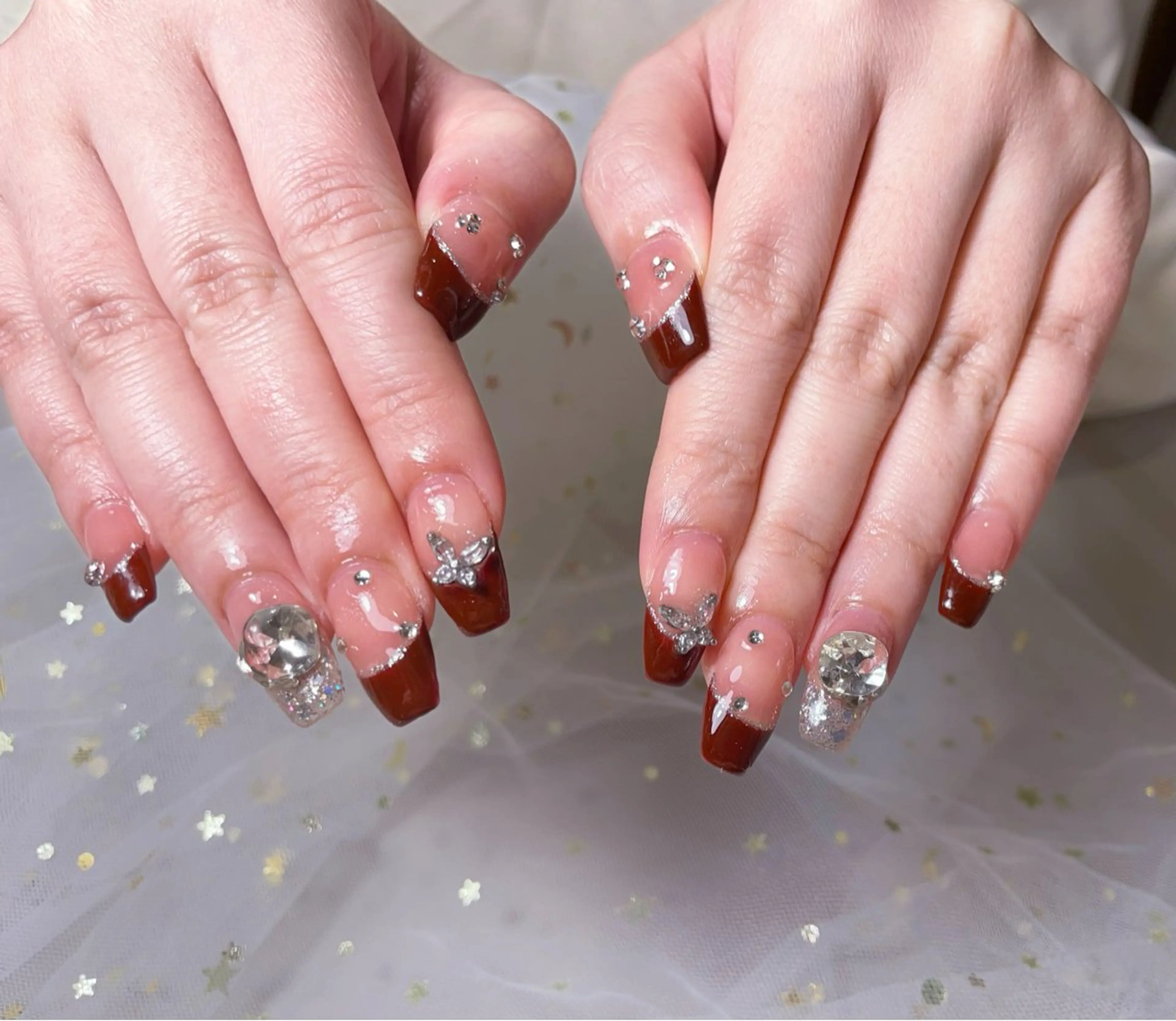 ネイル フレンチネイル 持ち込み ネイルチップ U.MI Nail Salonのネイルデザイン