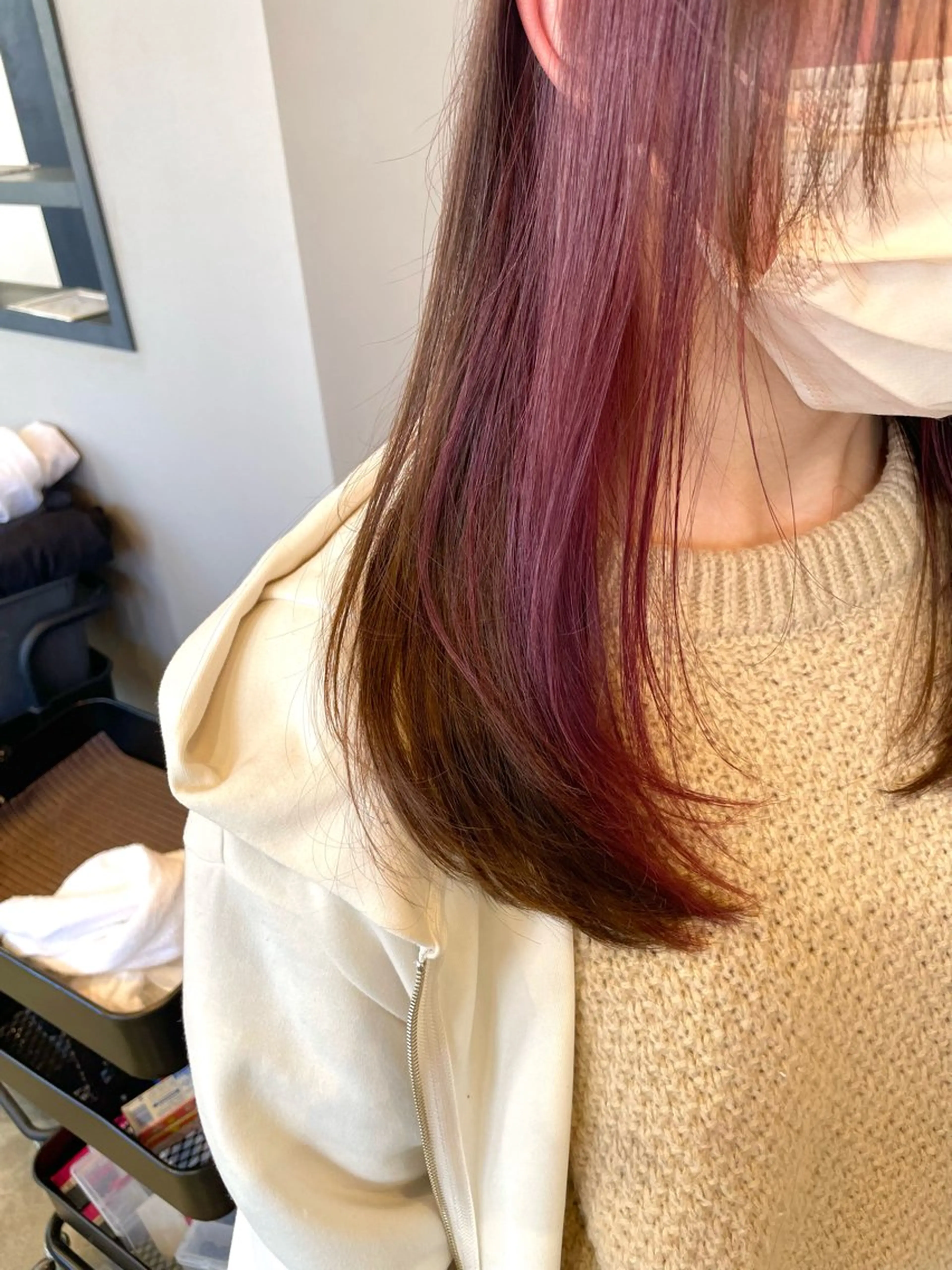 セミロング カラー カット ヘアカラー トリートメント 西村 れいのヘアスタイル
