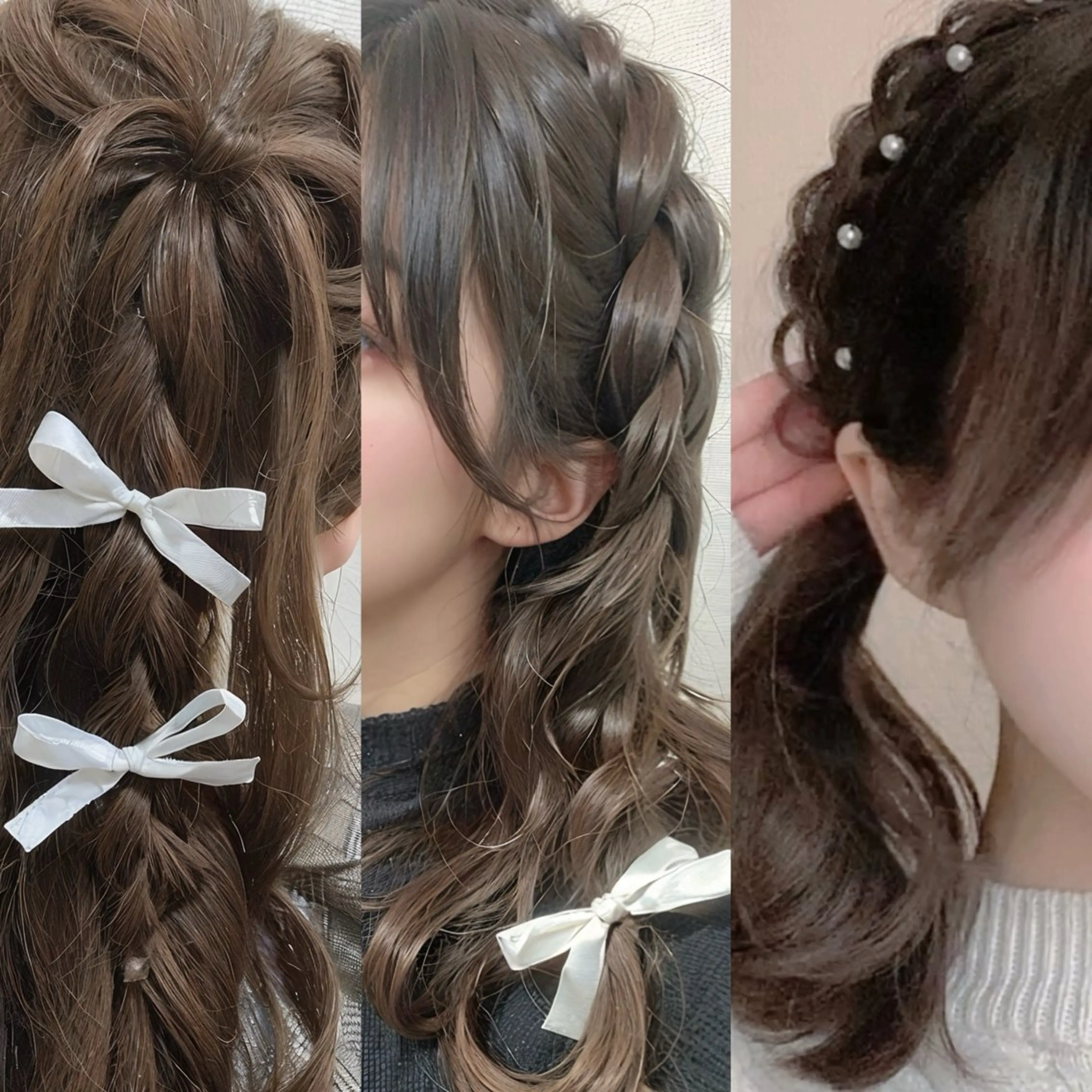 セミロング カラー ヘアアレンジ 🎀透明感ナチュラル ガーリー🎀yuhiのヘアスタイル