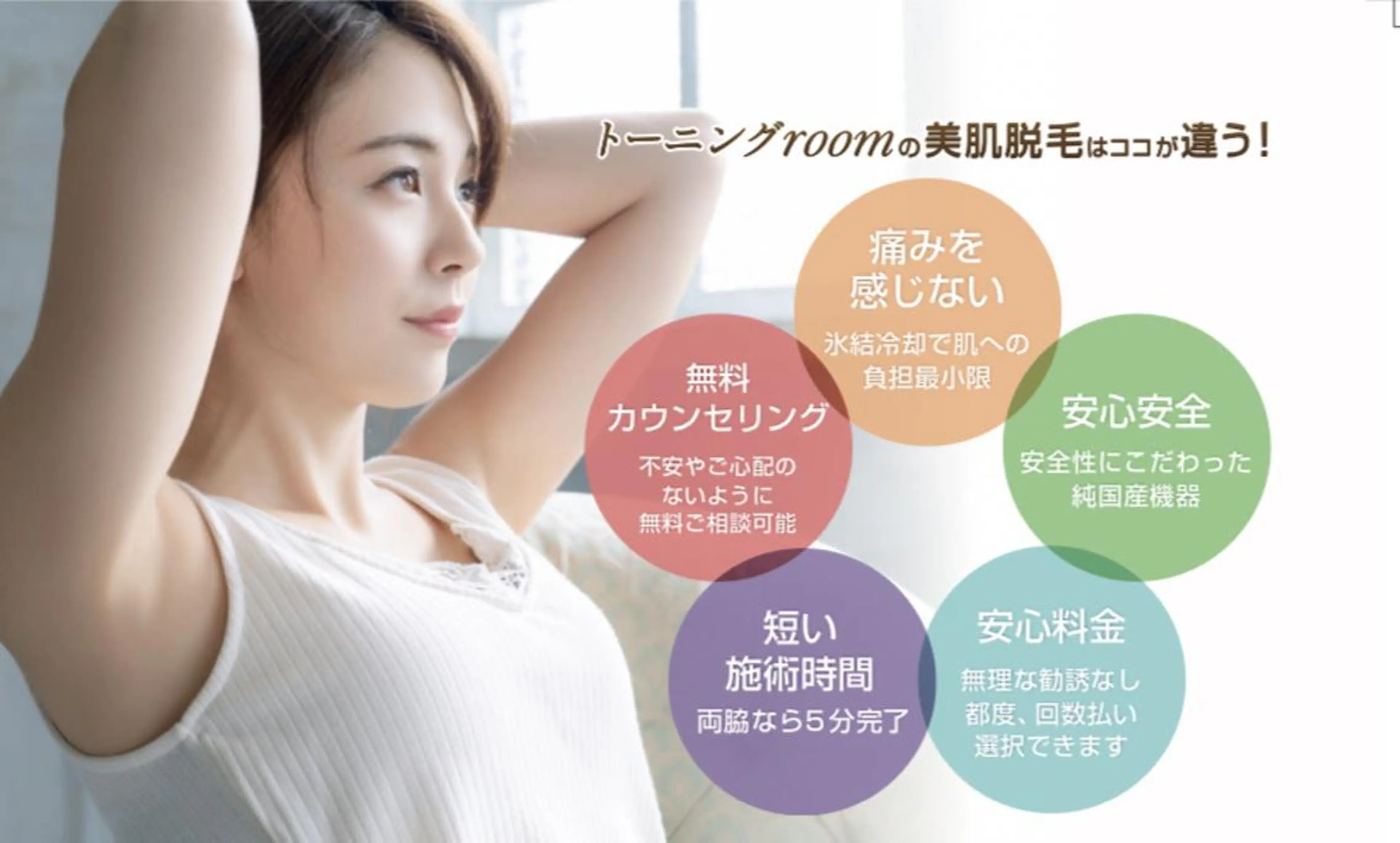 毛穴洗浄と美肌脱毛 トーニングroomのエステ・リラクイメージ