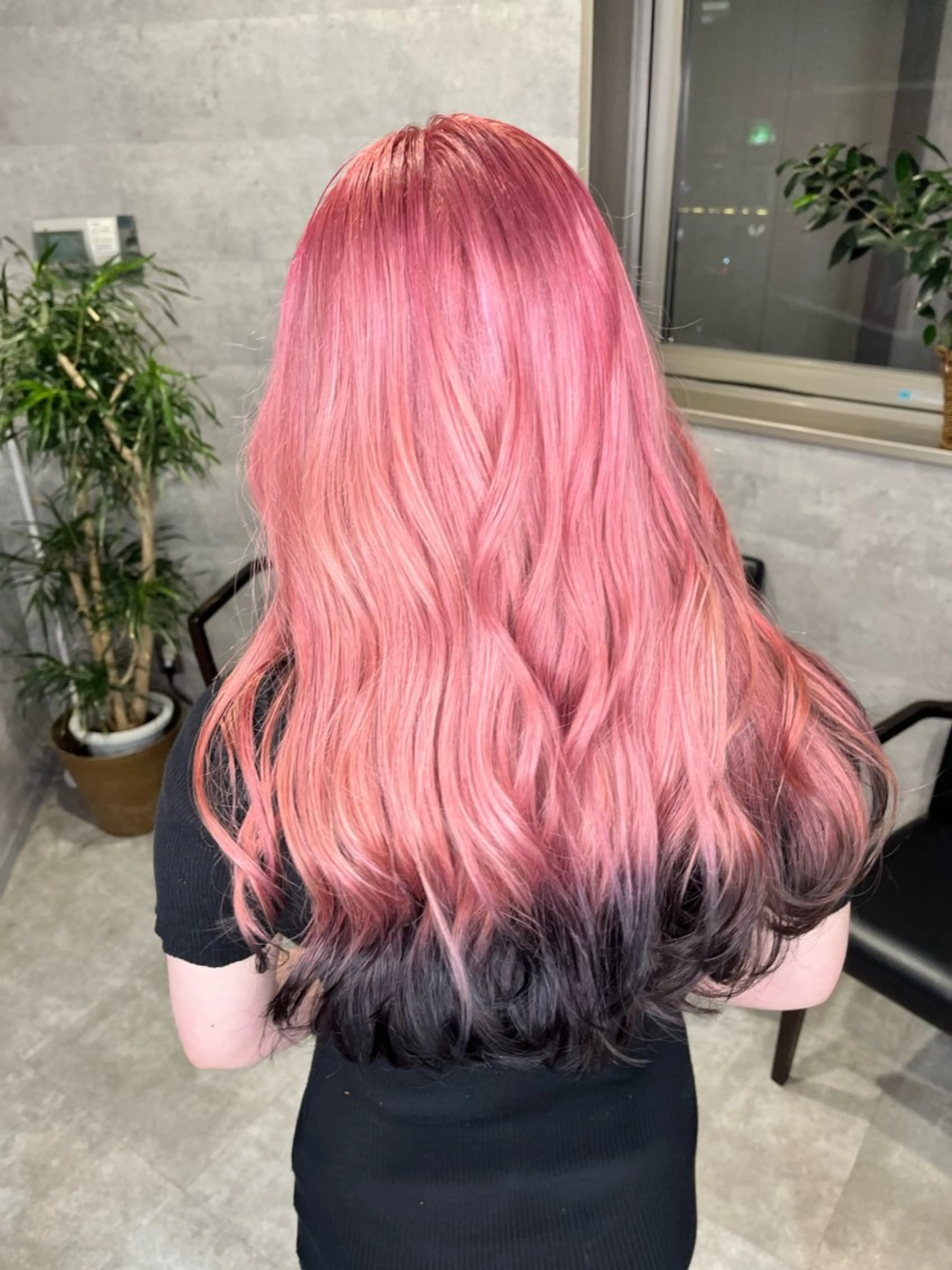 ロング カラー ダブルカラー 新宿のヘアスタイル