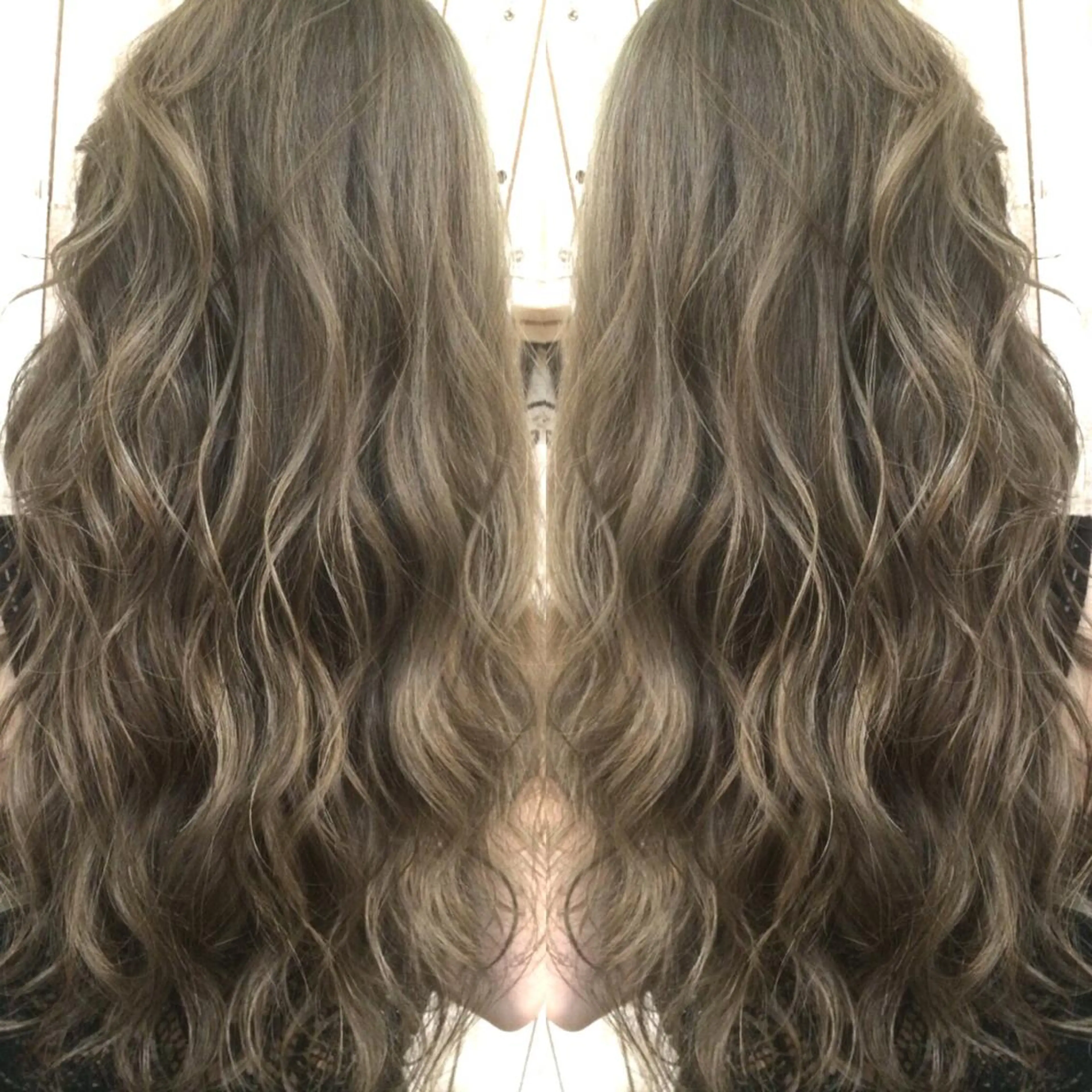 ロング カラー バレイヤージュ ベージュカラー レイヤーカット 井上 一平のヘアスタイル