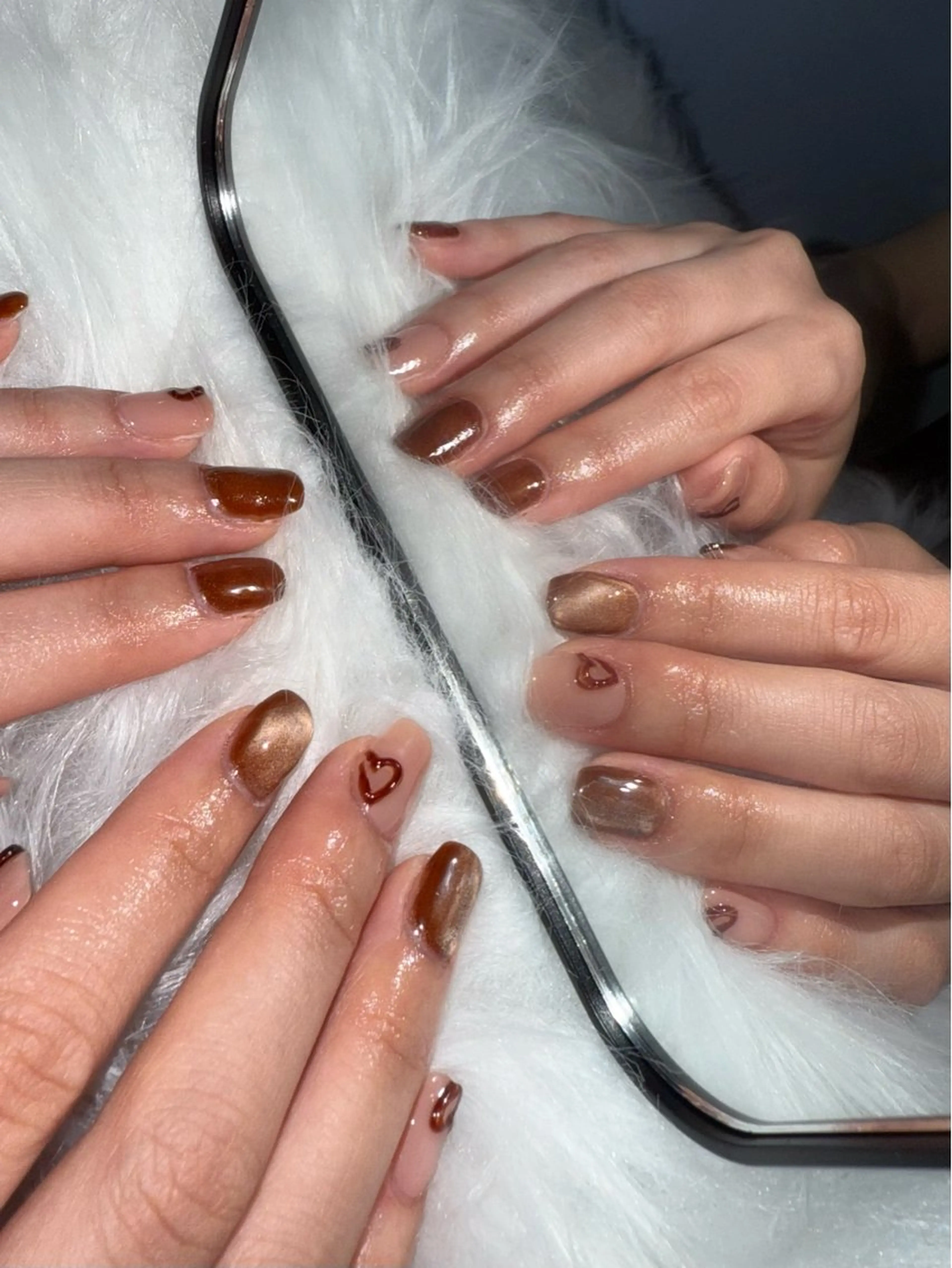 ネイル ハート ぷっくりネイル ハンドネイル Nail salon BiBi所属・BiBi Nanakaのネイルデザイン