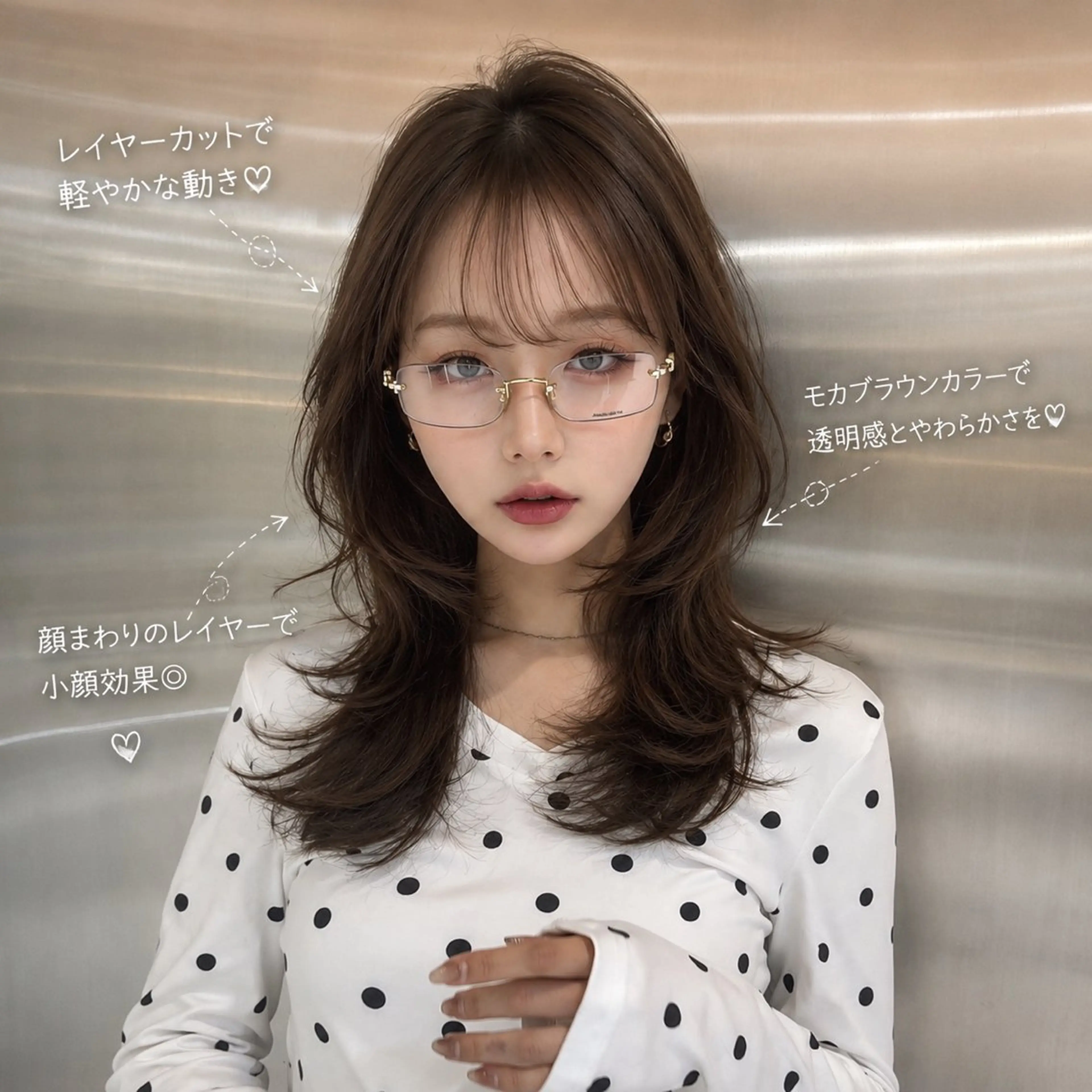 セミロング カラー ヘアアレンジ 透明感カラー 韓国風ヘア レイヤーカット ワンホンヘア カット ヘアカラー トリートメント 韓国ヘア/髪質改善 /新宿/Rumiのヘアスタイル