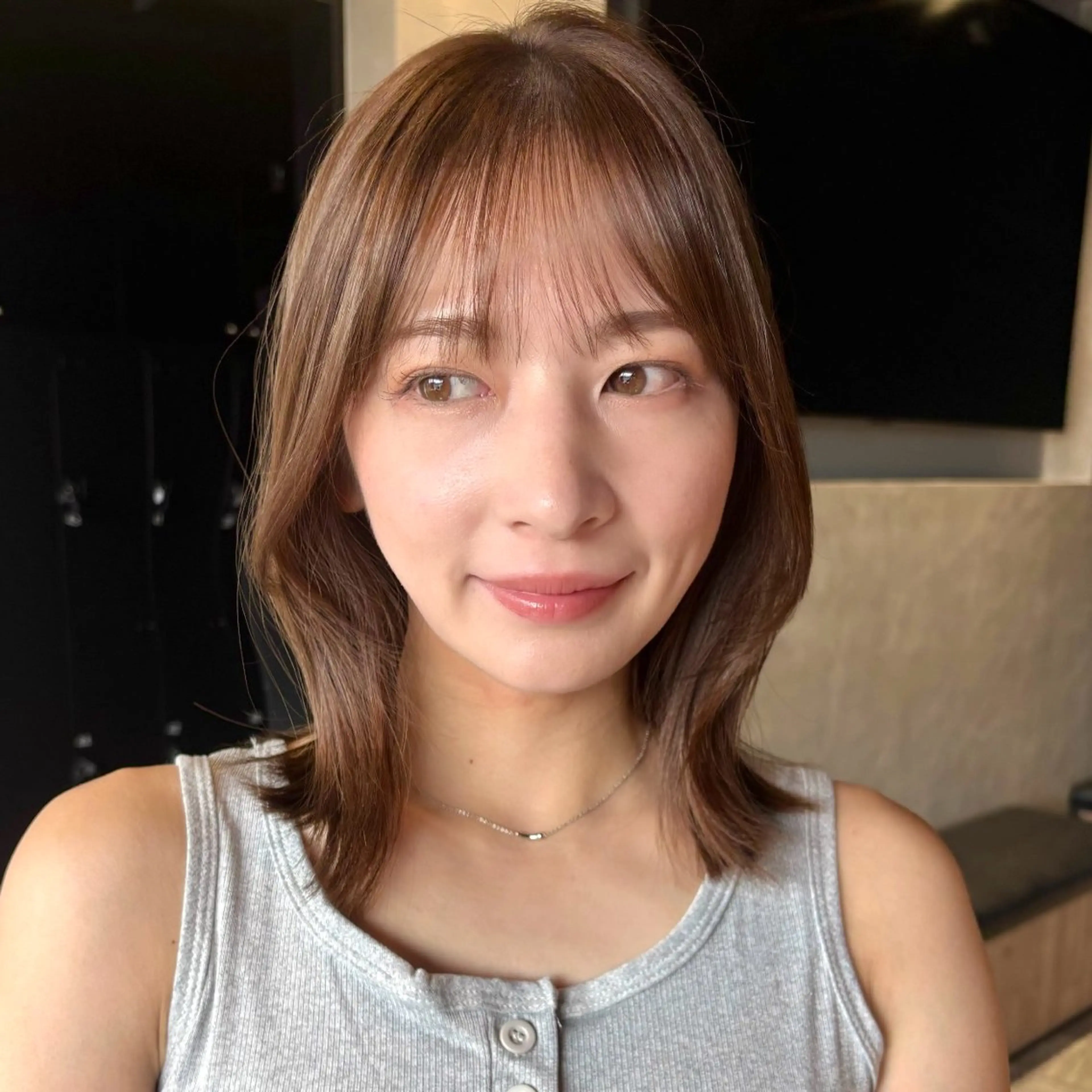 ショート カラー ベージュカラー ヘーゼル ボブ くびれヘア カット ヘアカラー トリートメント 顔まわり🥨レイヤー /透明感/まいなのヘアスタイル