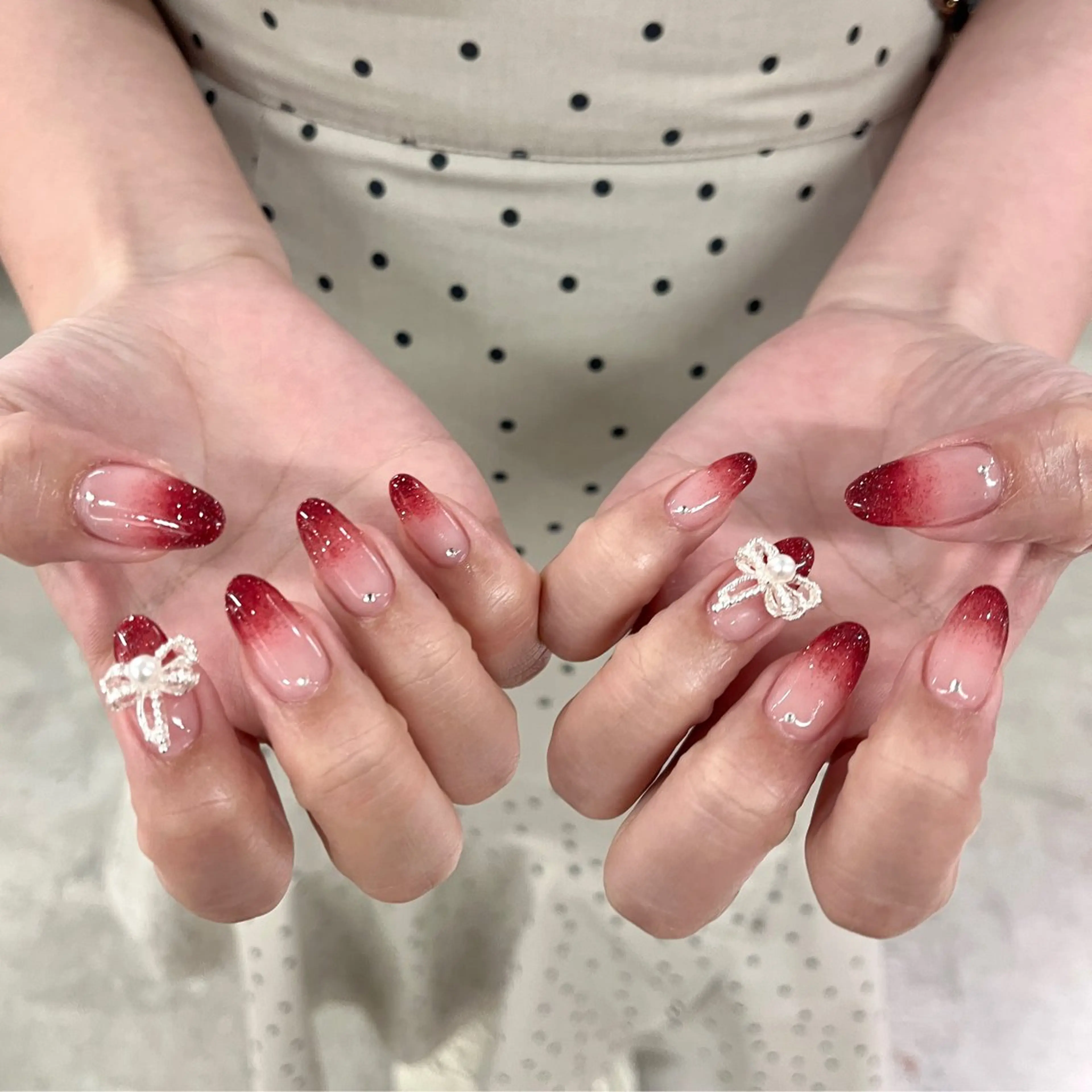 ネイル 赤色 NORAmanaka /渋谷⟡.·*.のネイルデザイン