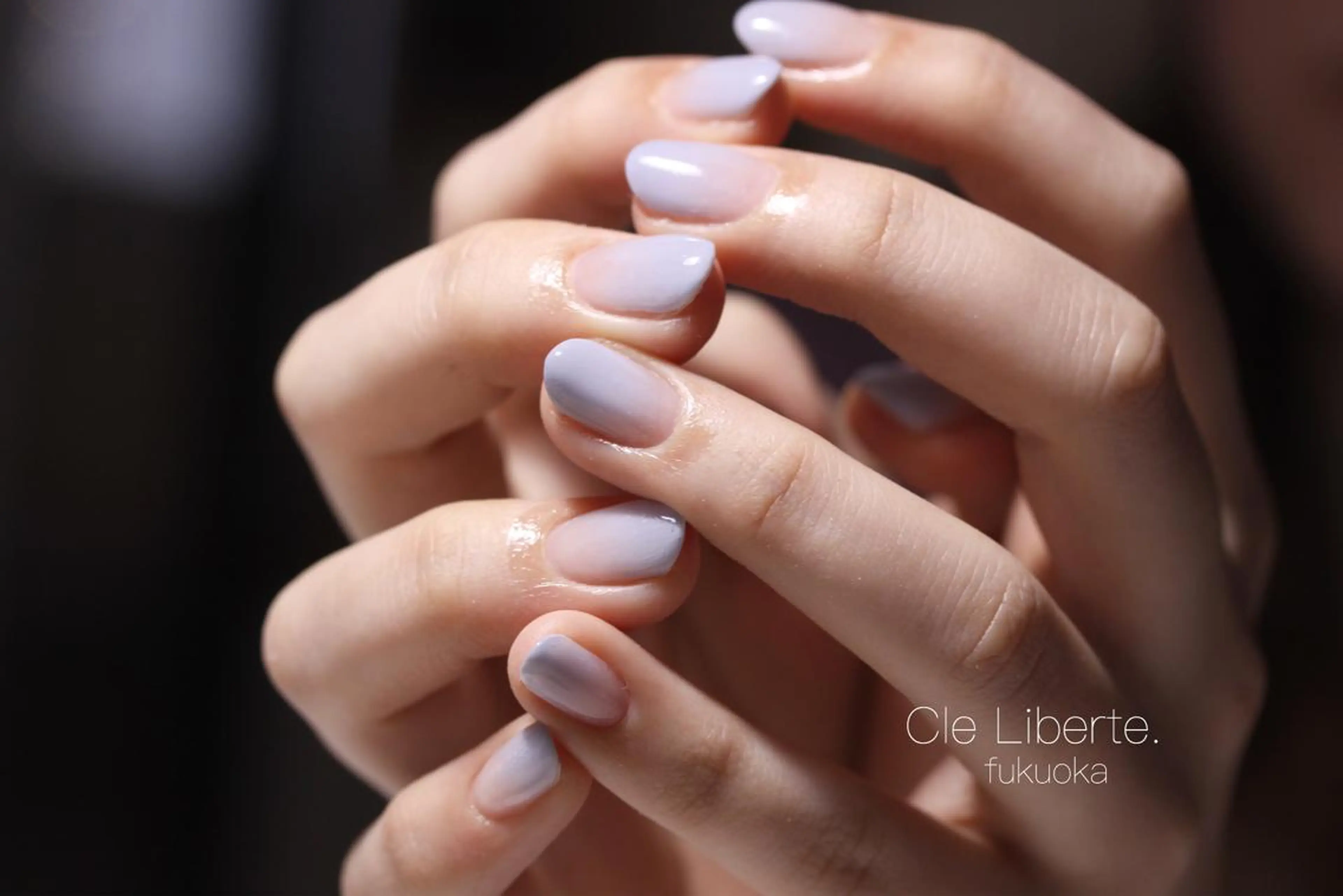 ネイル 水色 ワンカラーネイル シンプルネイル Elio 国泰寺のネイルデザイン