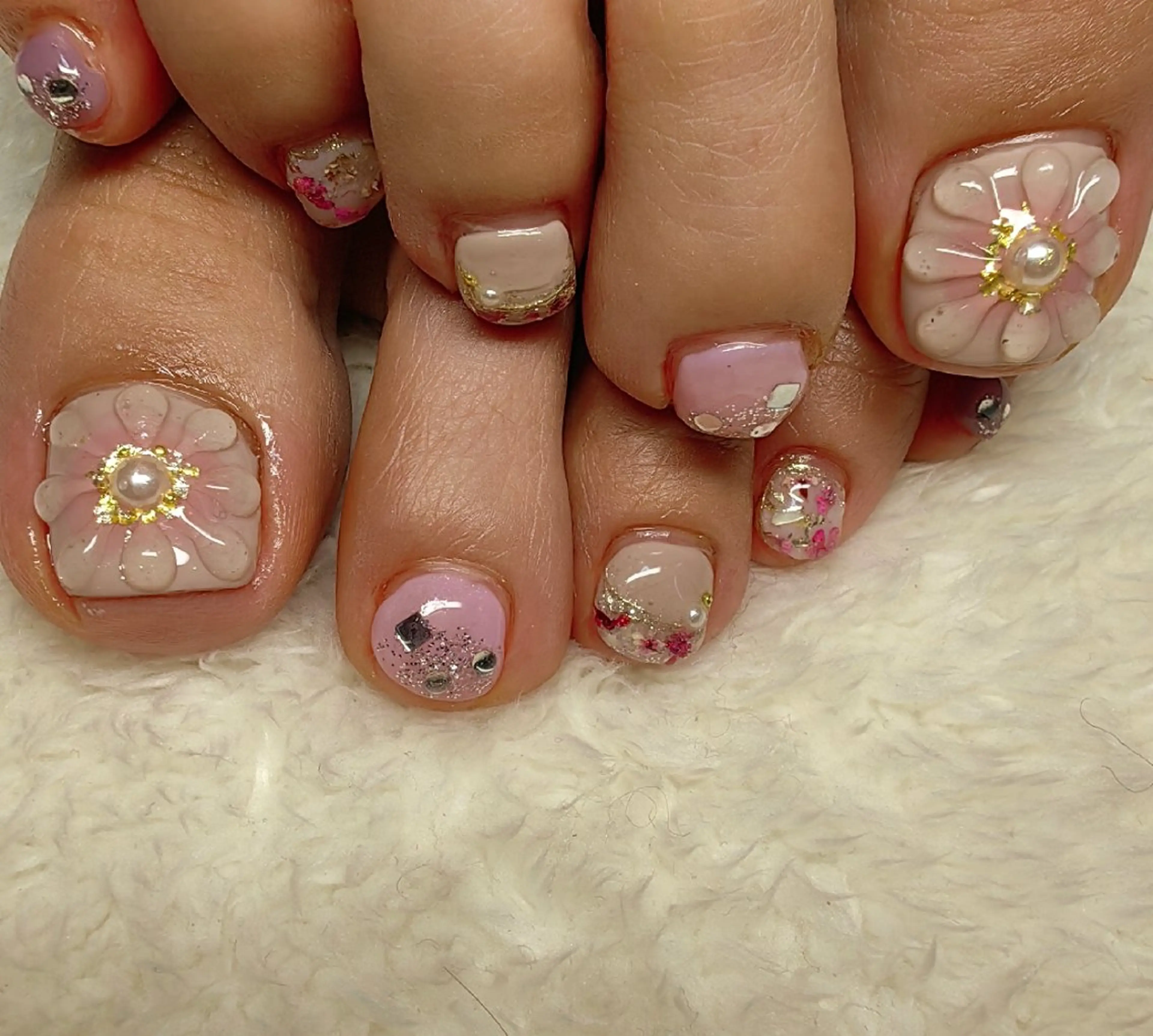 ネイル フラワーネイル フットネイル reve あやののネイルデザイン