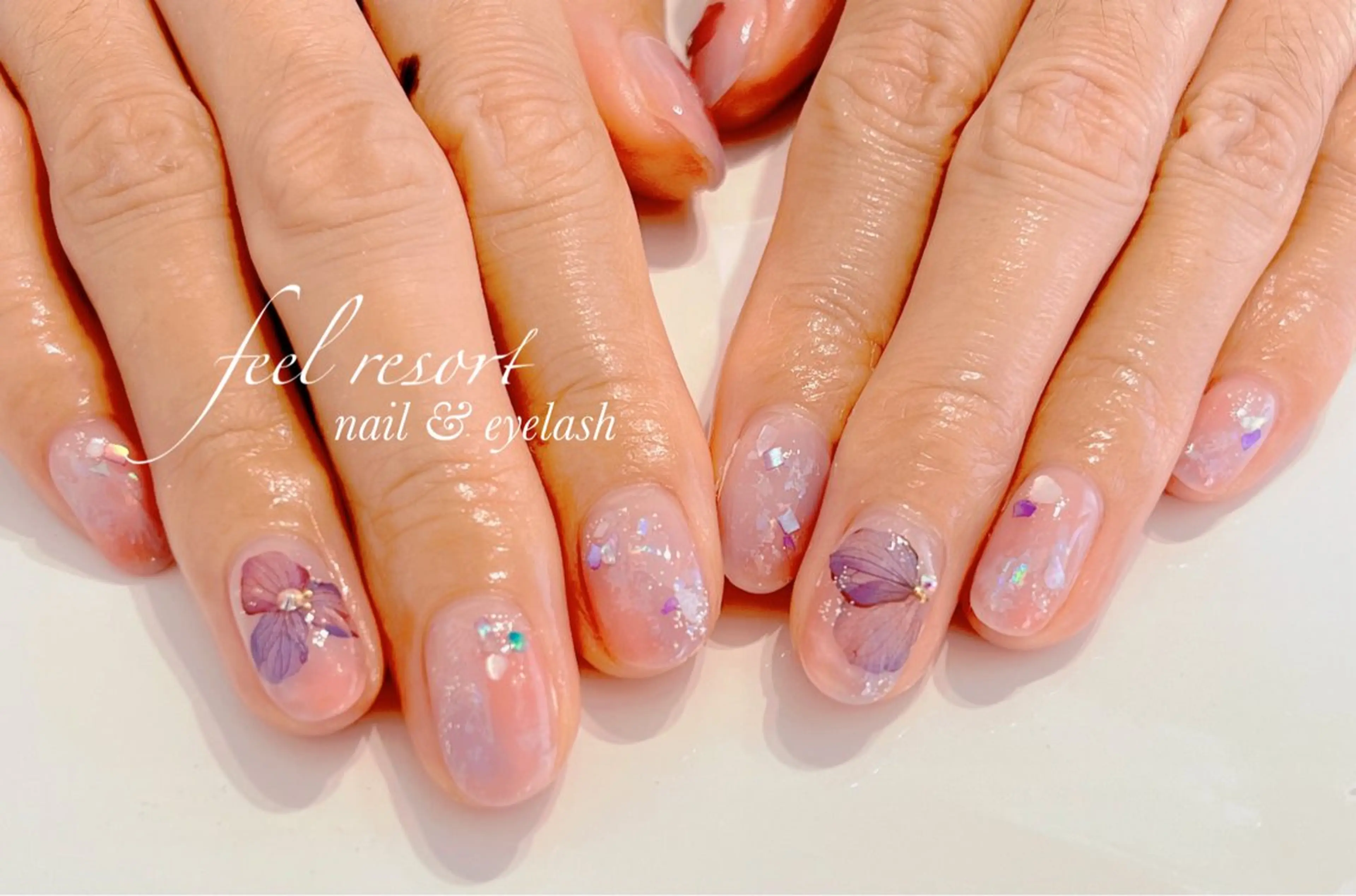 ネイル 長さ出し フラワーネイル フットネイル フレンチネイル ジェルネイル ハンドネイル Lien（リアン） 銀座駅6分のネイルデザイン