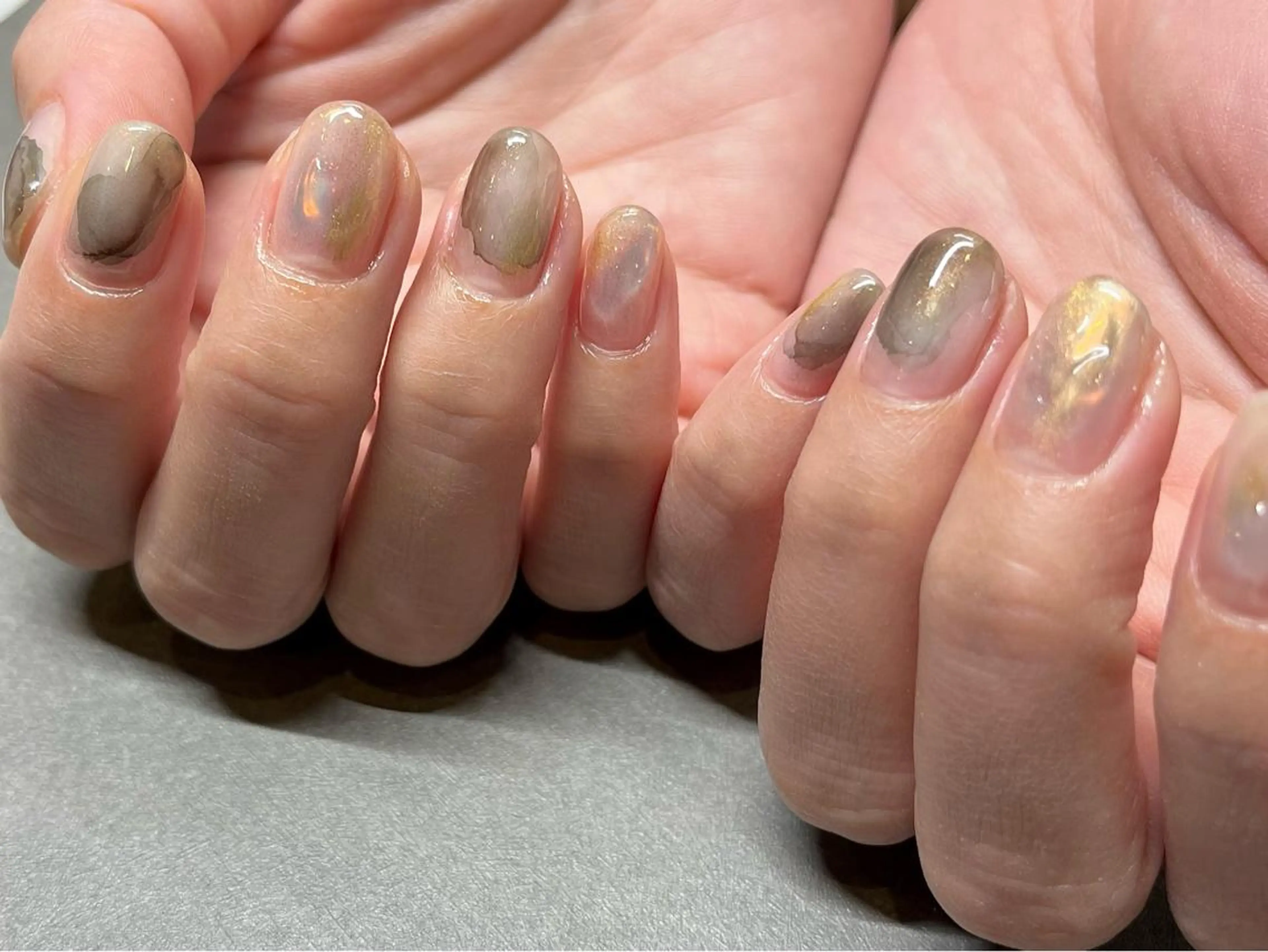 ネイル ニュアンスネイル スカルプネイル ハンドネイル 小河 仁美のネイルデザイン