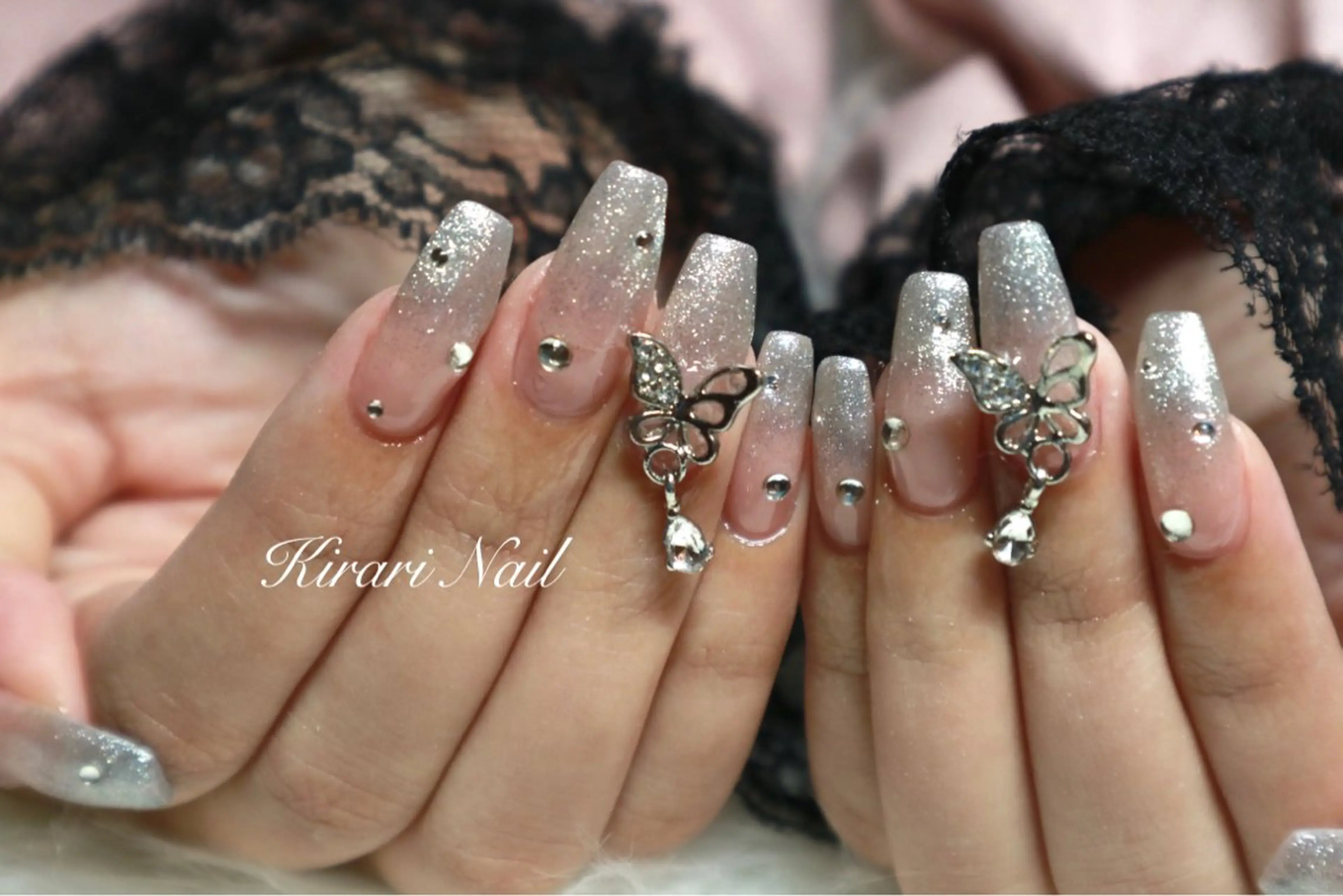 ネイル キラキラネイル マグネットネイル ハンドネイル Nail &Beauty Salon ☆Kirari☆所属・ビューティサロン ☆Kirari☆のネイルデザイン