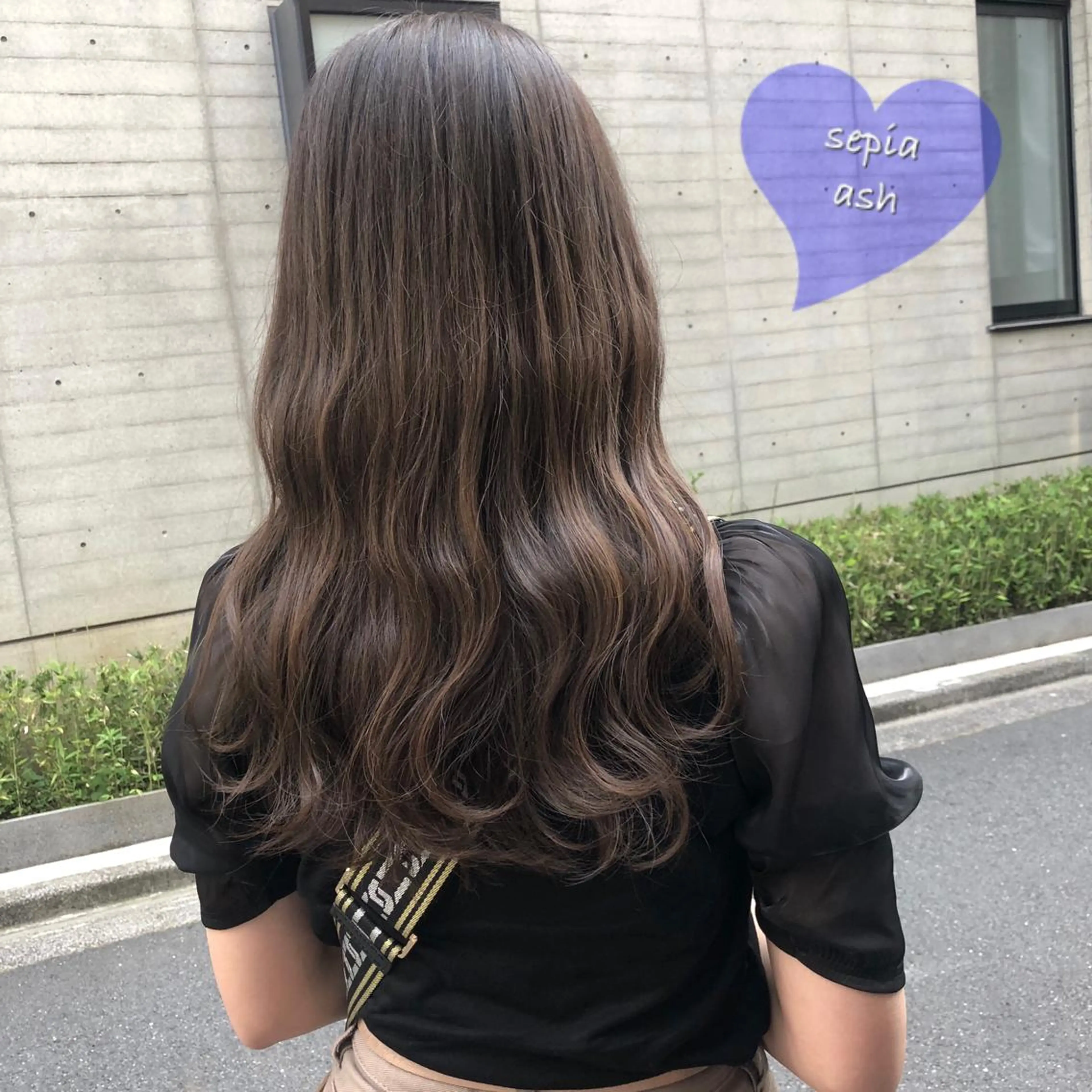 ロング ヘアカラー トリートメント ✨色持ちの良い艶 カラー✨蟹江真世のヘアスタイル