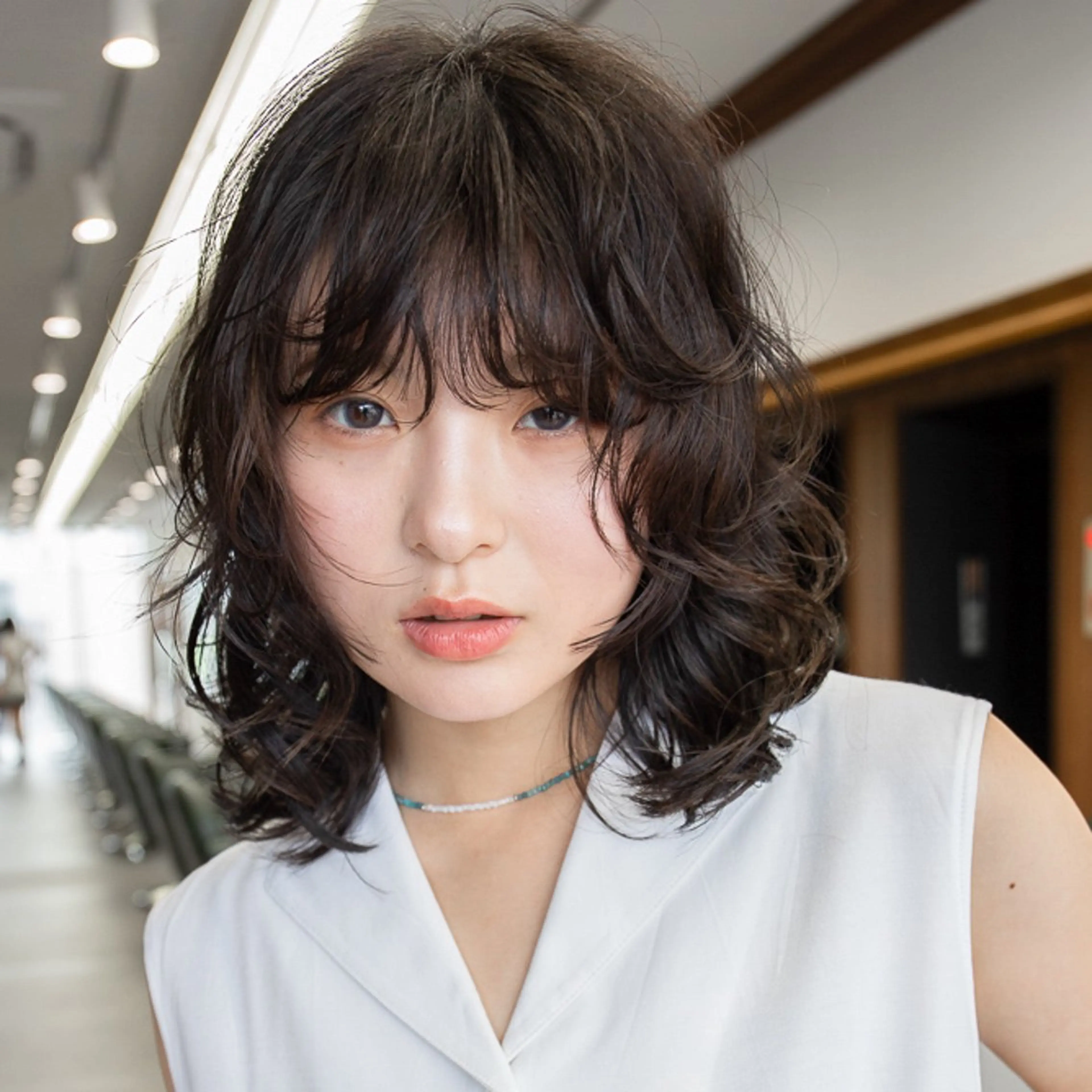 【再現性◎】レイヤーボブ×ナチュラルパーマ　　レイヤーカット＋パーマ＋𝑲𝑬𝑹𝑨𝑺𝑻𝑨𝑺𝑬トリートメントの写真