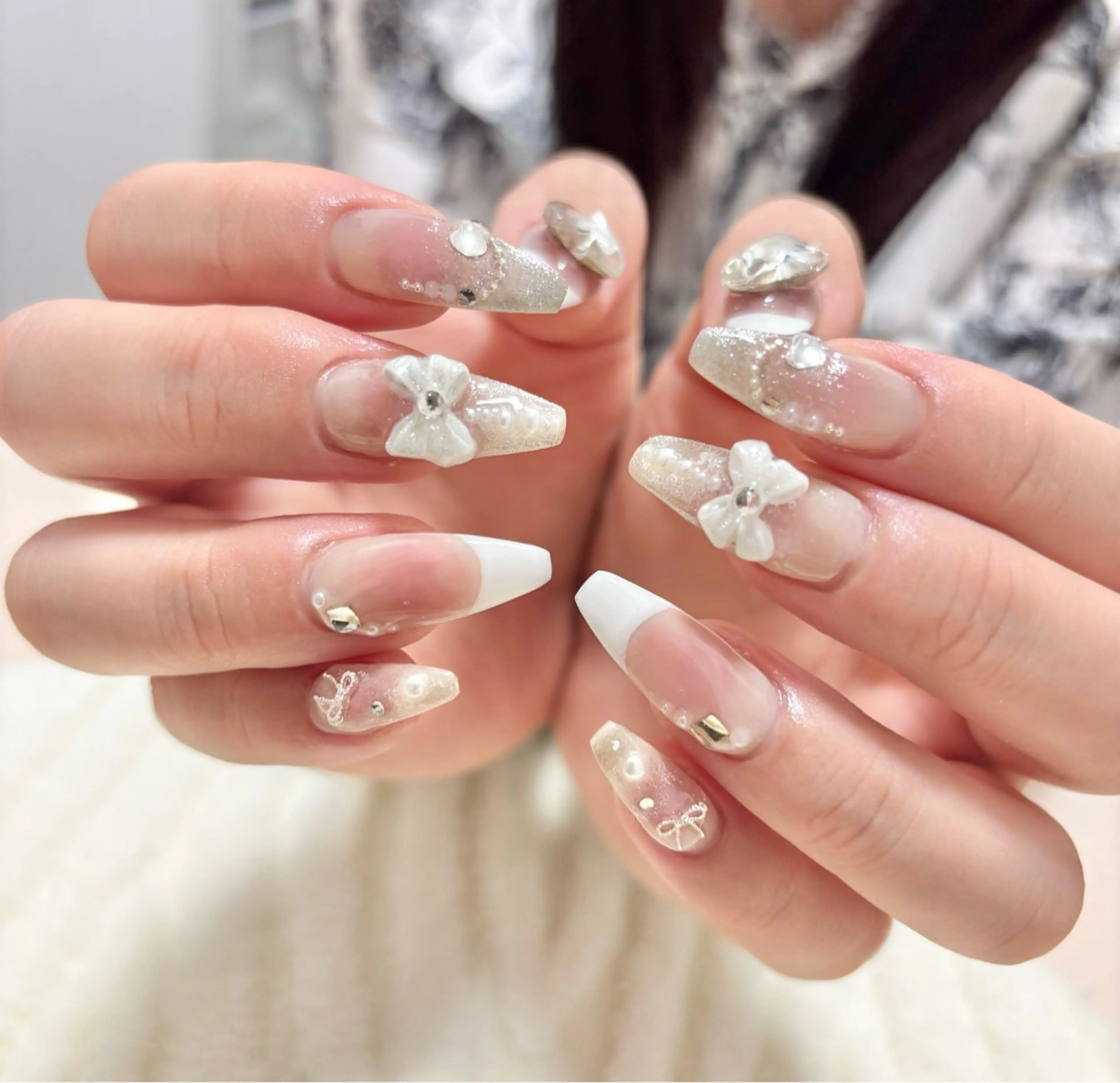 ネイル フレンチネイル マグネットネイル わたなべ さやかのネイルデザイン