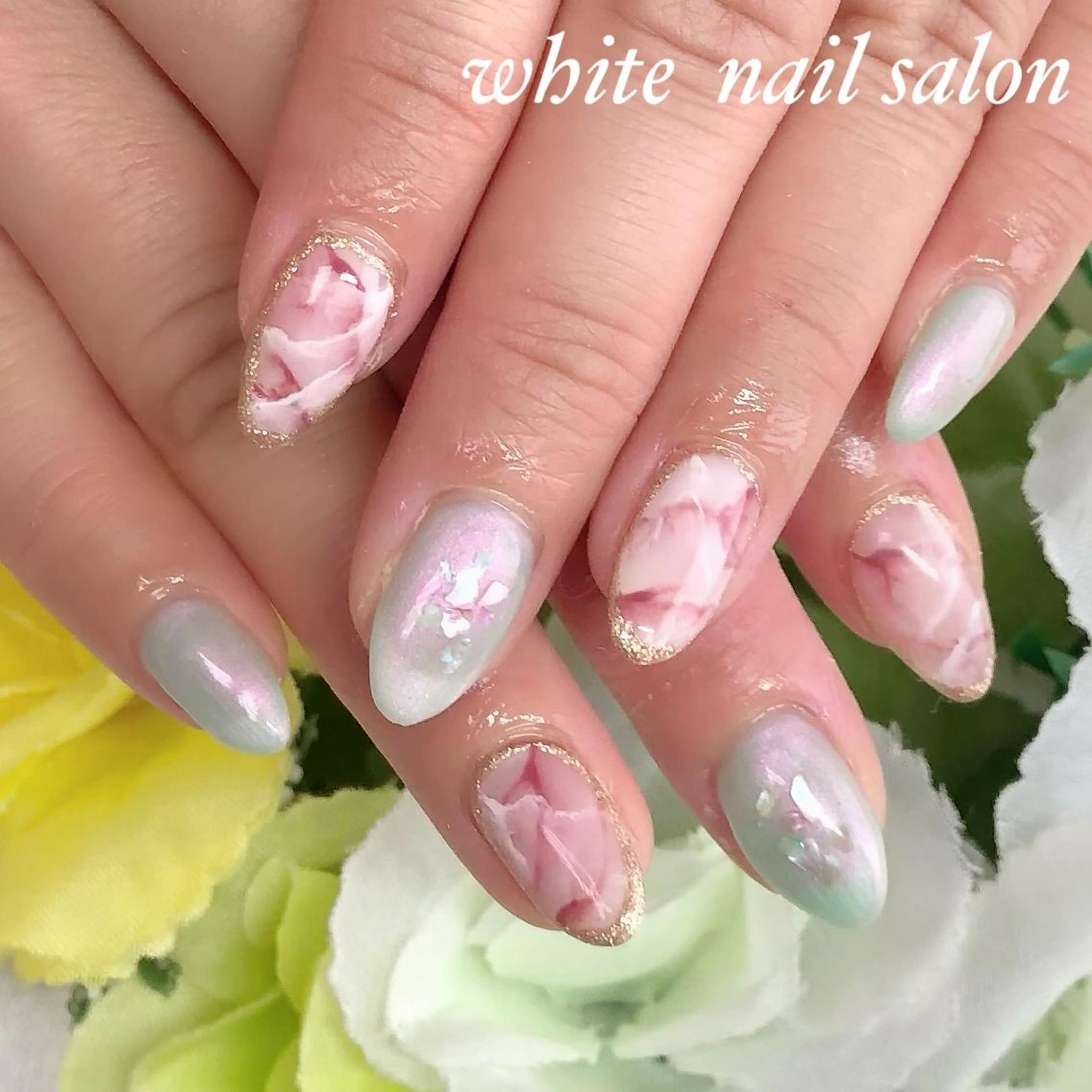 ネイル アートネイル フレンチネイル ジェルネイル ハードジェル 持ち込み ハンドネイル white nail salonのネイルデザイン