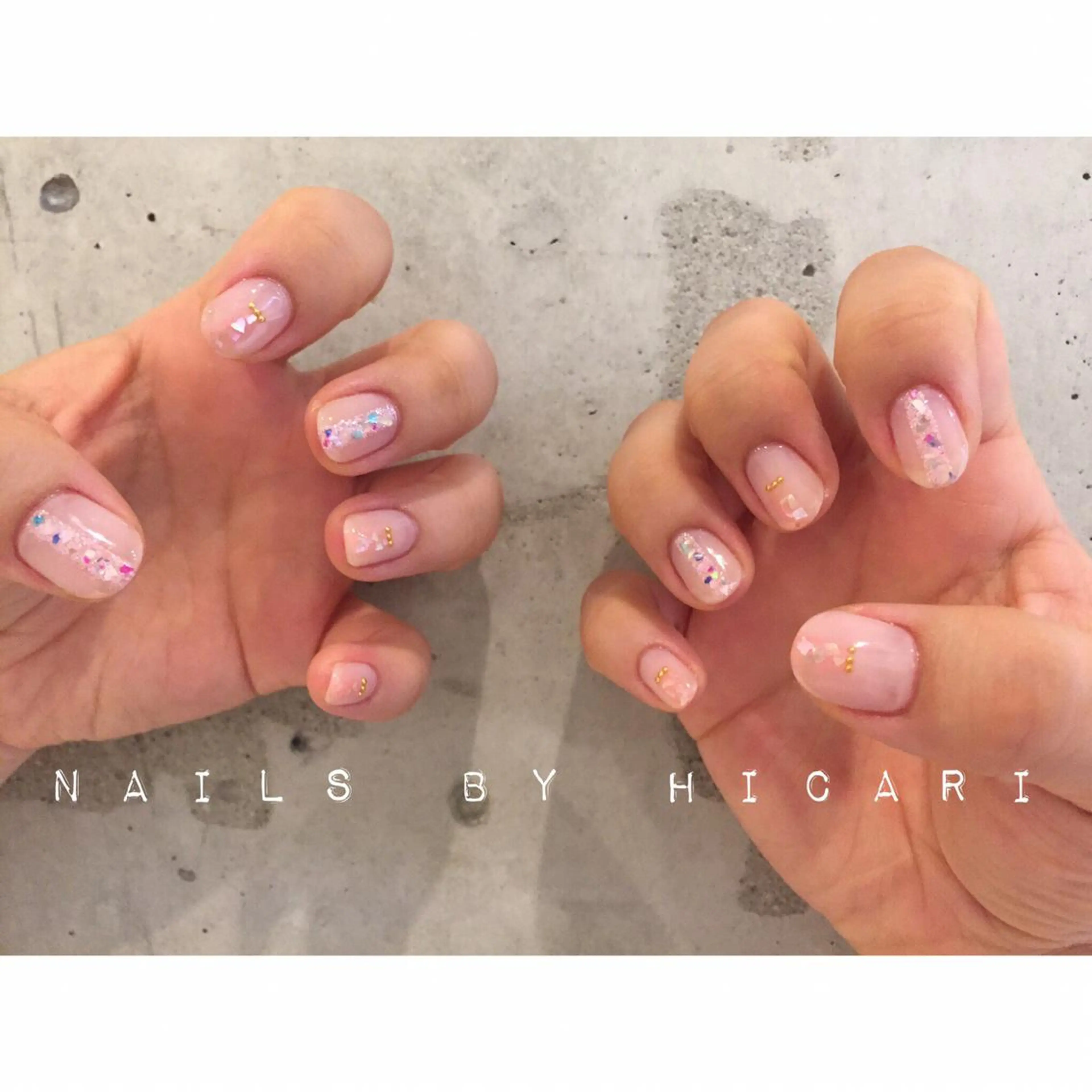 ショート カラー ネイル マツエク・マツパ ジェルネイル ニュアンスネイル パラジェル illum hicariのネイルデザイン