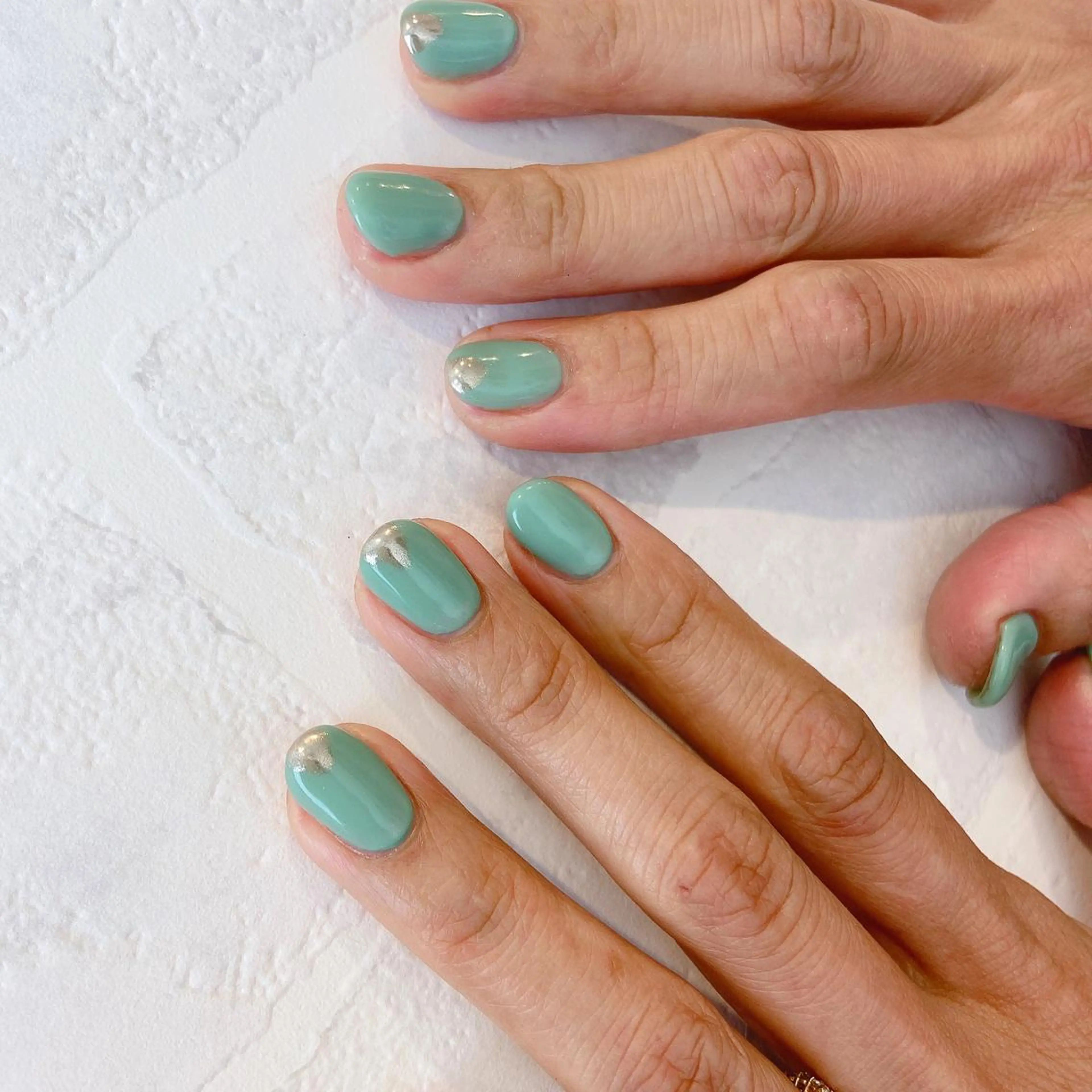 ネイル グリーン ハンドネイル Nakazawa Mayuのネイルデザイン