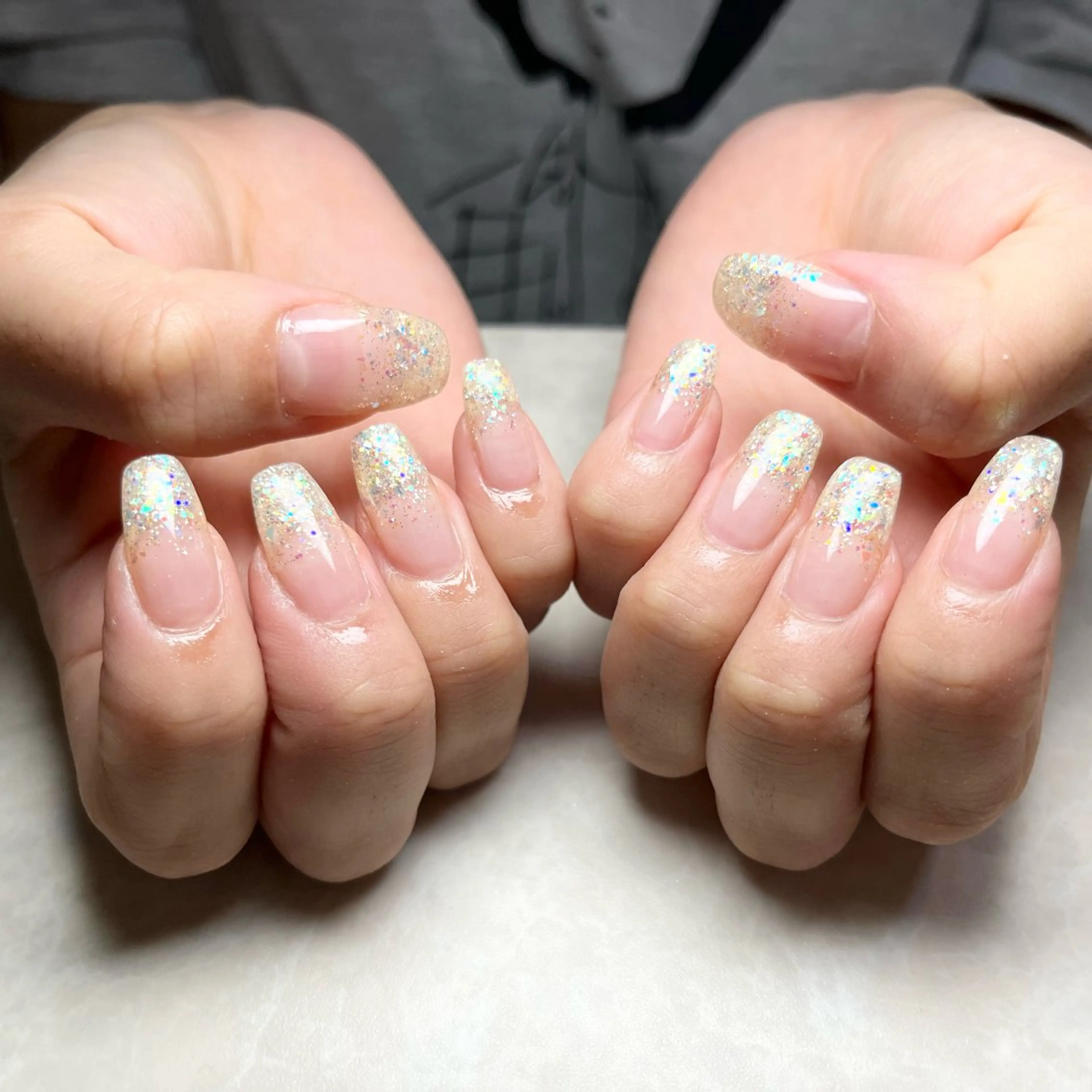 ネイル ラメ(グリッター) ラメグラデーション 🌻Sunrich Fuka🌻のネイルデザイン