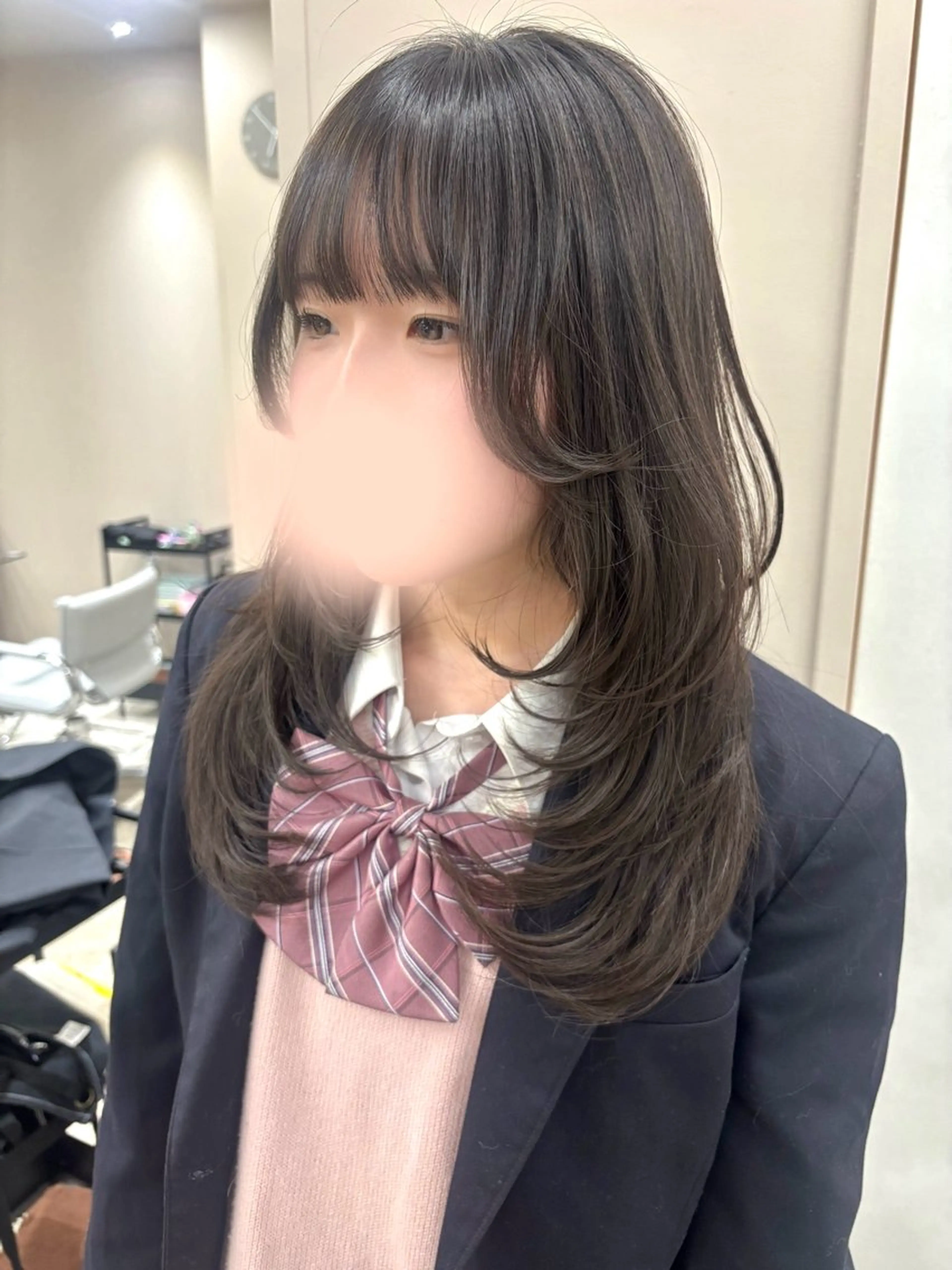 ロング レイヤーカット カット コトネ🫧 韓国風レイヤーカットのヘアスタイル