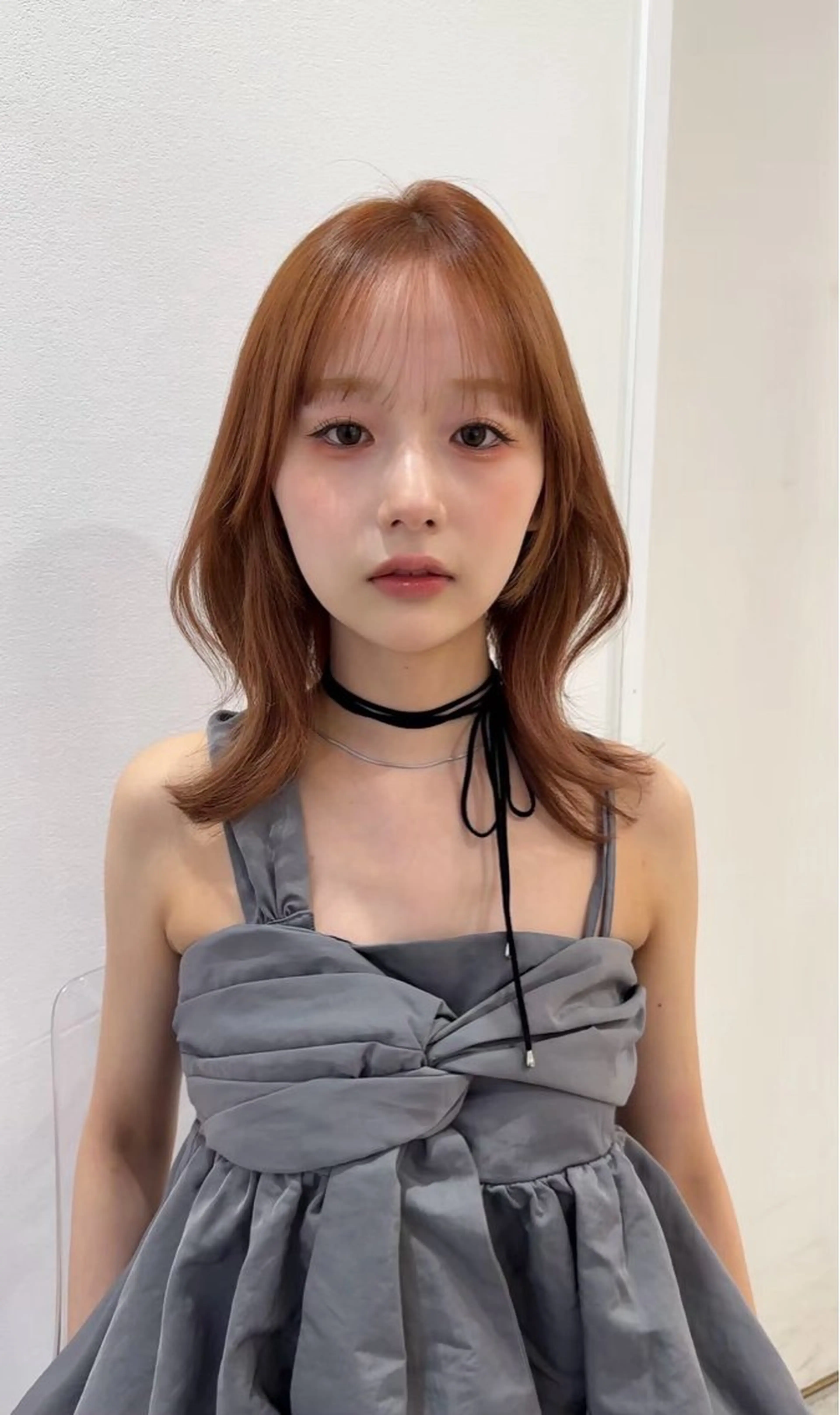 ミディアム ミディアムレイヤー くびれヘア くびれレイヤー レイヤーカット 小顔カット カット ヘアカラー トリートメント ✨レイヤー/韓国 /✨ヘア山下　遥のヘアスタイル