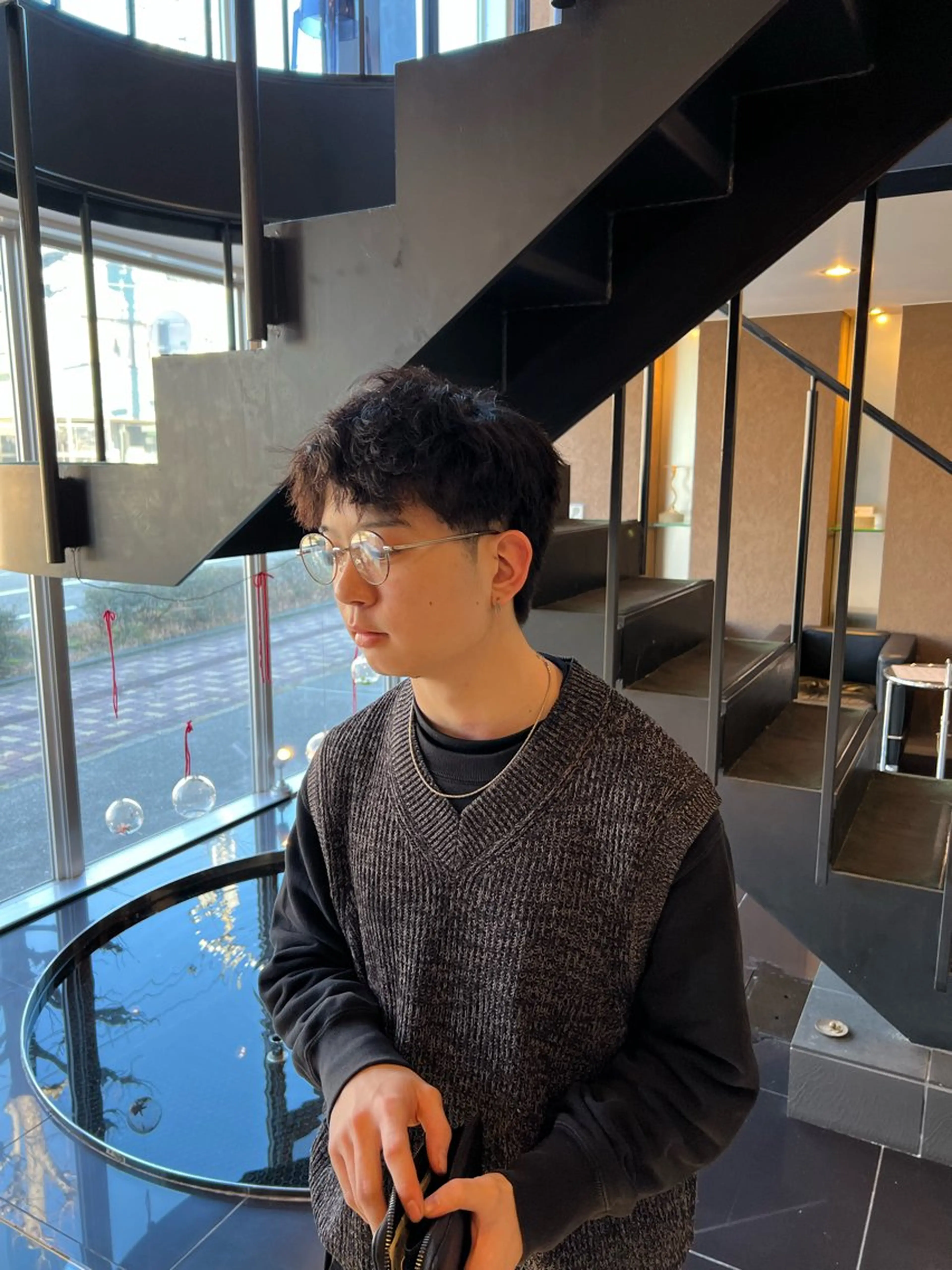 ショート パーマ メンズ 山下 裕己のヘアスタイル