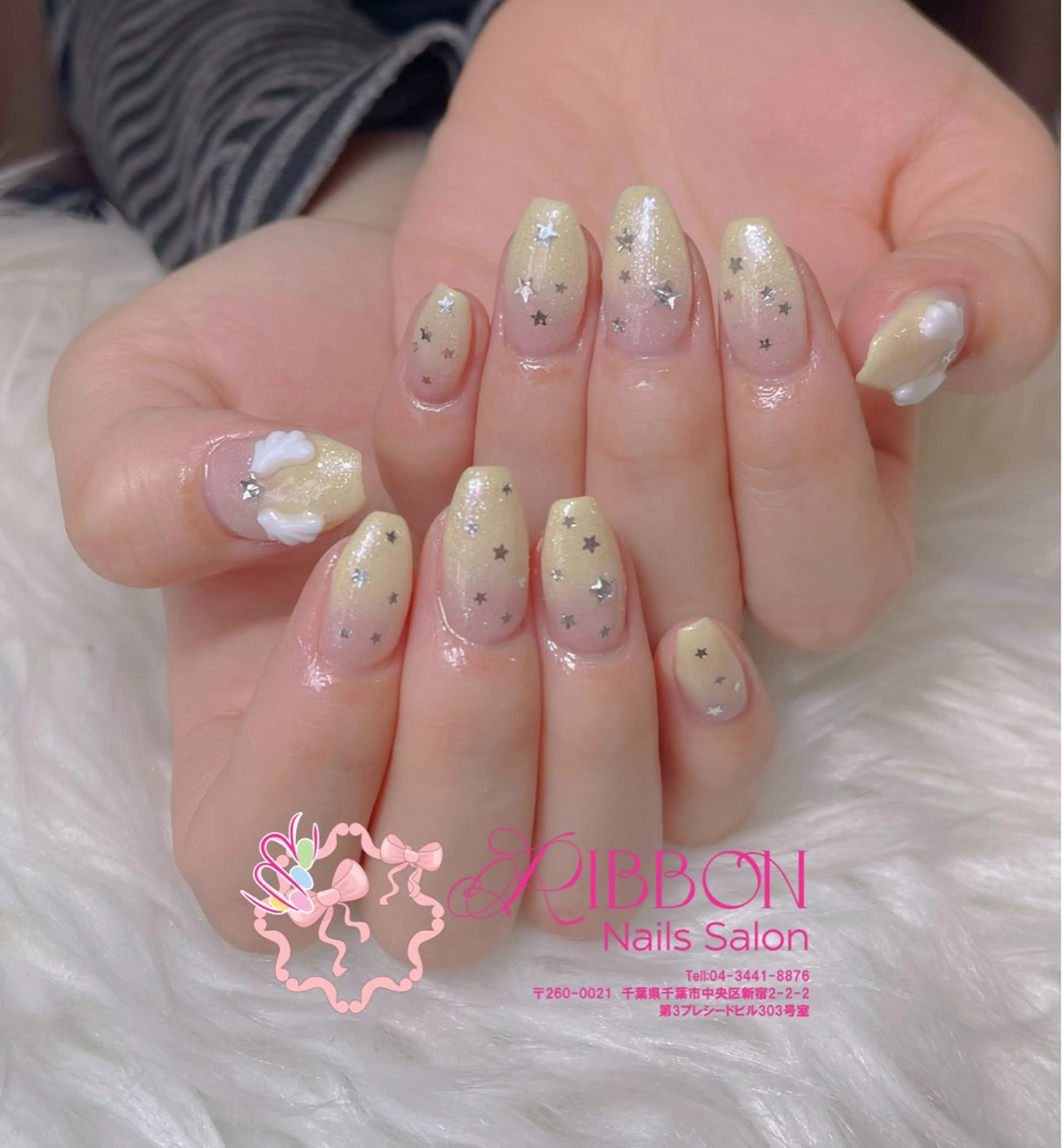 ネイル フレンチネイル ジェルネイル マグネットネイル 持ち込み ニュアンスネイル ハンドネイル Ribbonnail salonのネイルデザイン