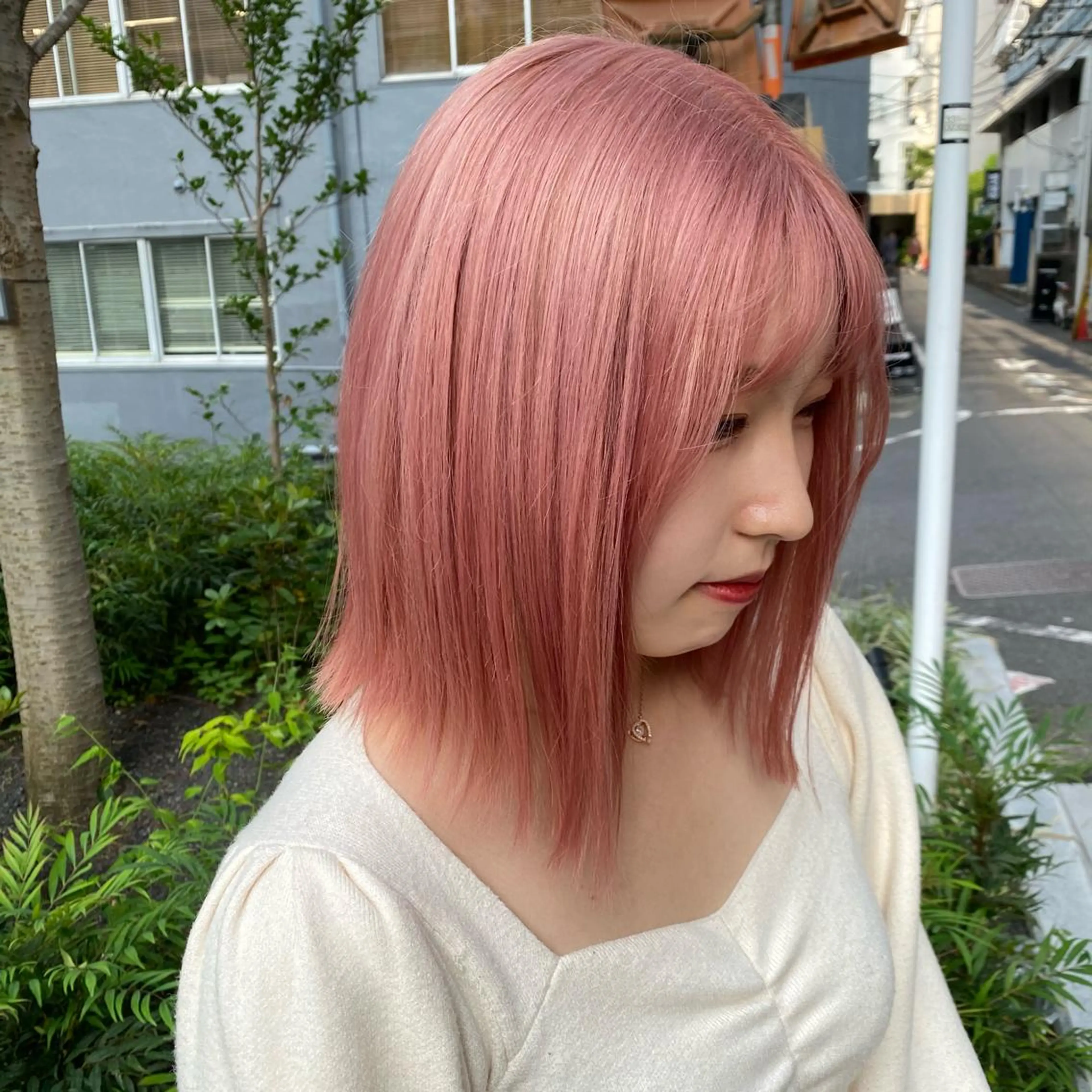 ミディアム ヘアカラー トリートメント ヘッドスパ ヘアセット kai .のヘアスタイル