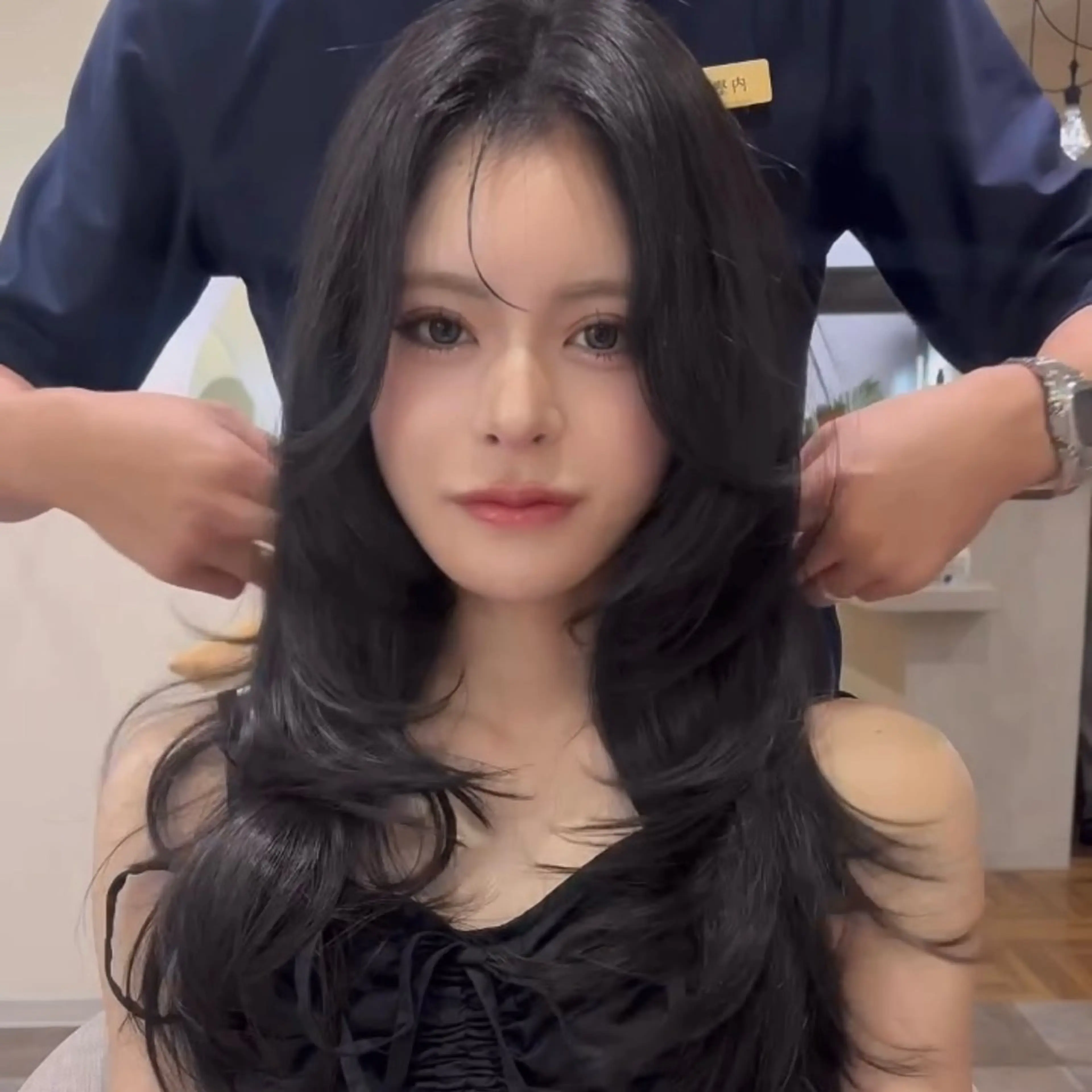 ロング ブリーチなしWカラー /レイヤーカット大阪のヘアスタイル