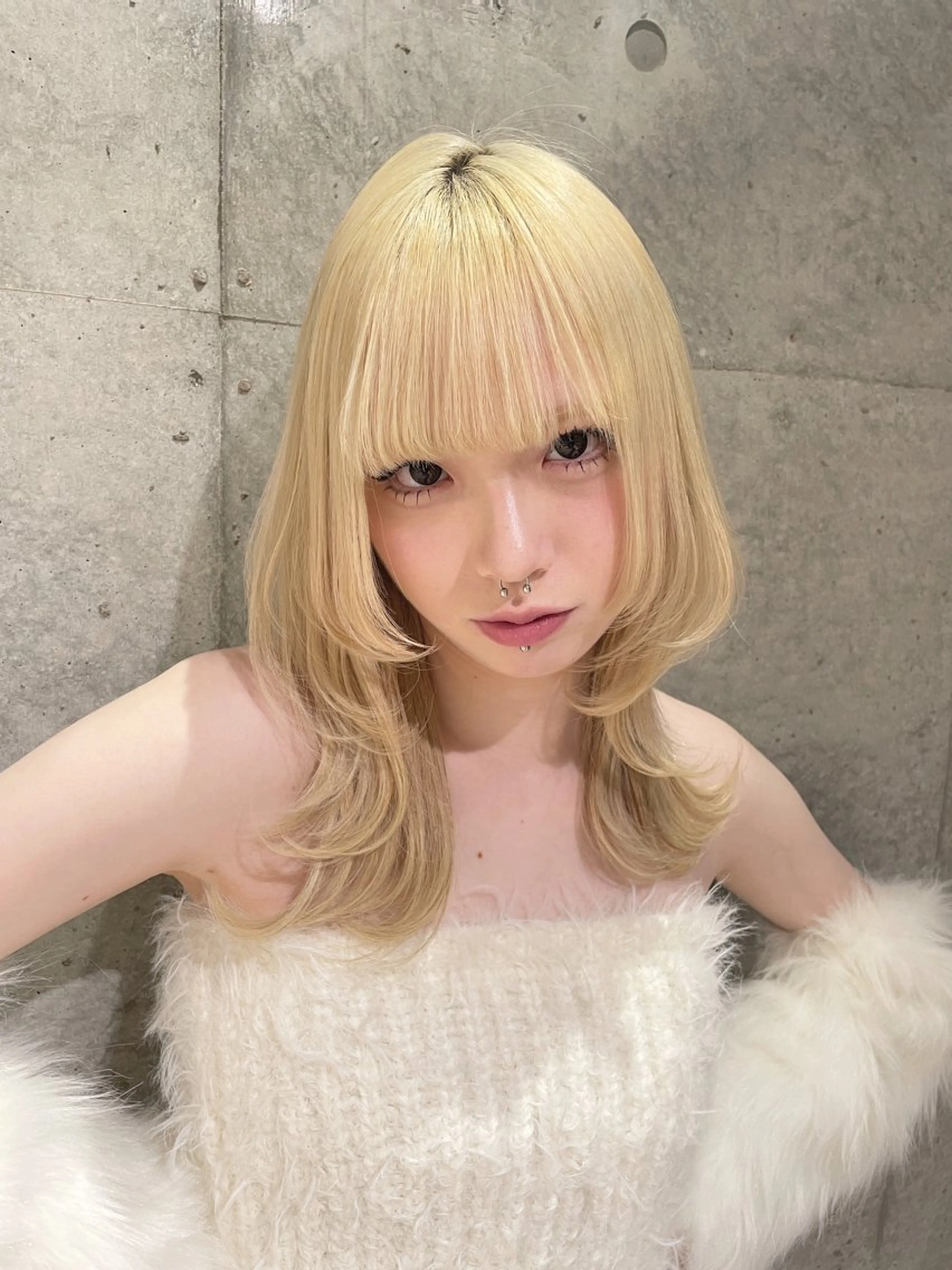 セミロング カラー 韓国ヘア/レイヤー Londエレンのヘアスタイル