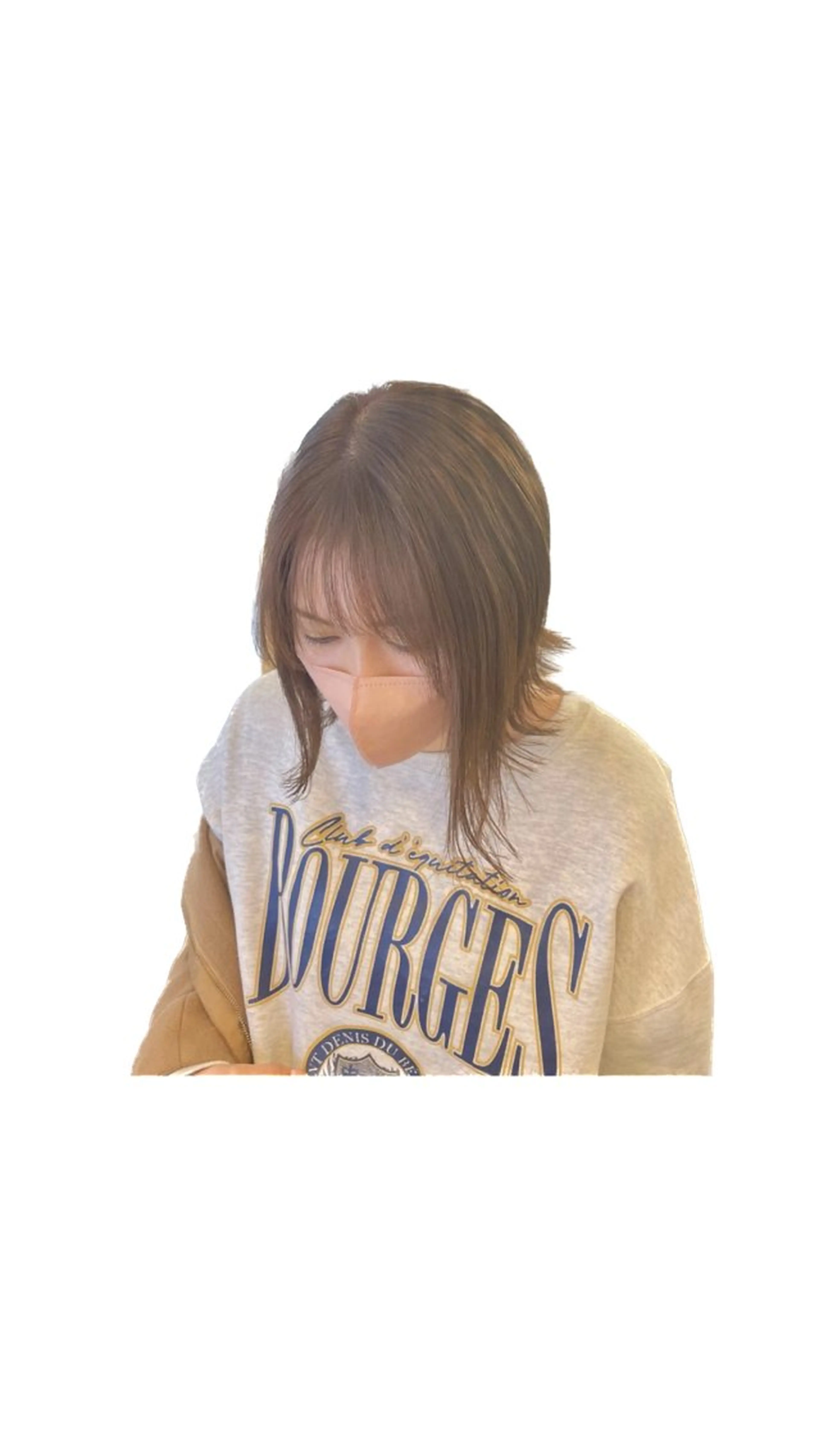 ミディアム カラー 切りっぱなしボブ 透明感カラー ボブ カット ヘアカラー トリートメント ナチュラル＆ラフヘア 松尾 凌のヘアスタイル