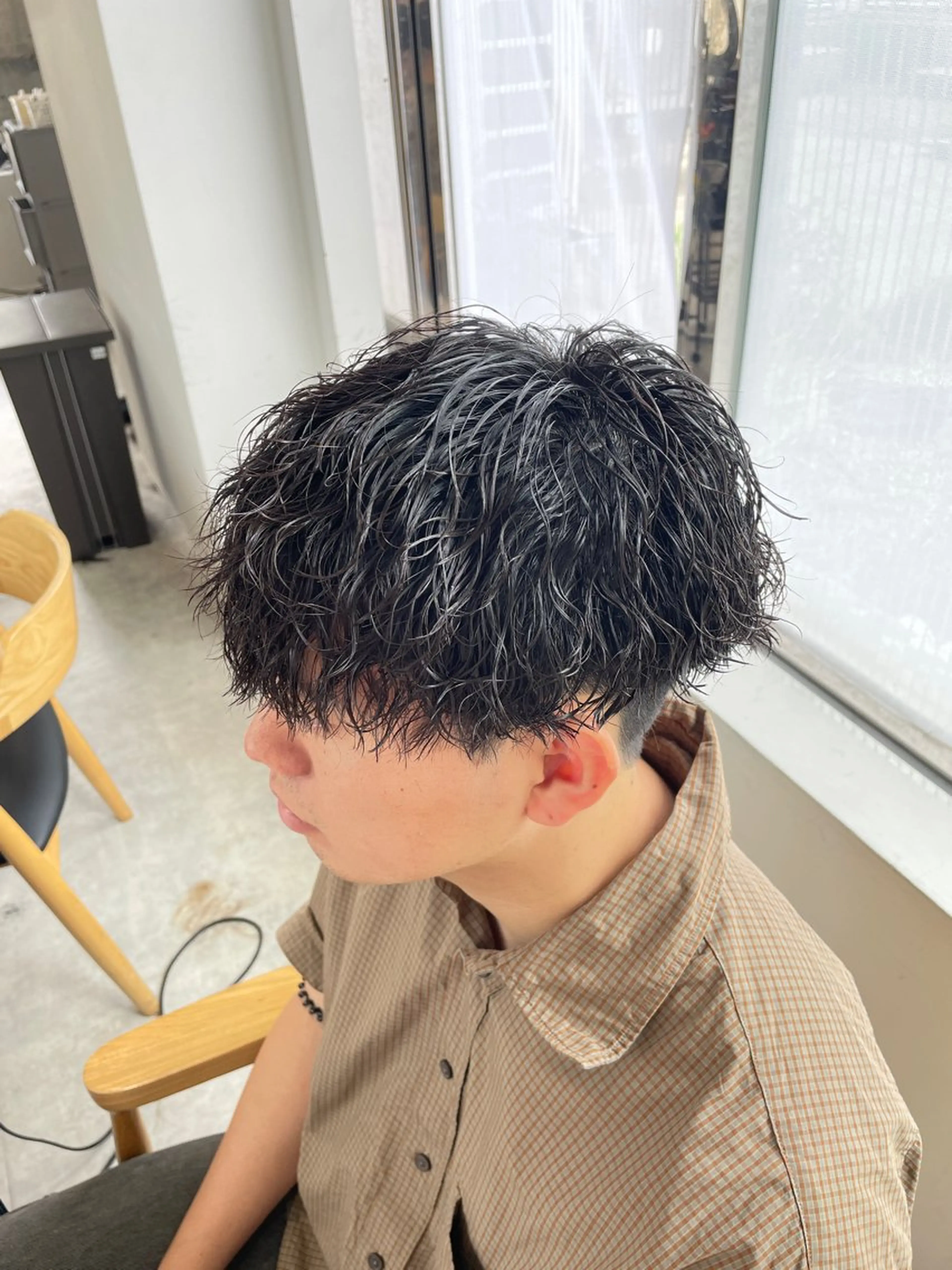 ショート パーマ メンズ カット パーマ メンズパーマ/新潟/ 万代／田崎亮🌟のヘアスタイル