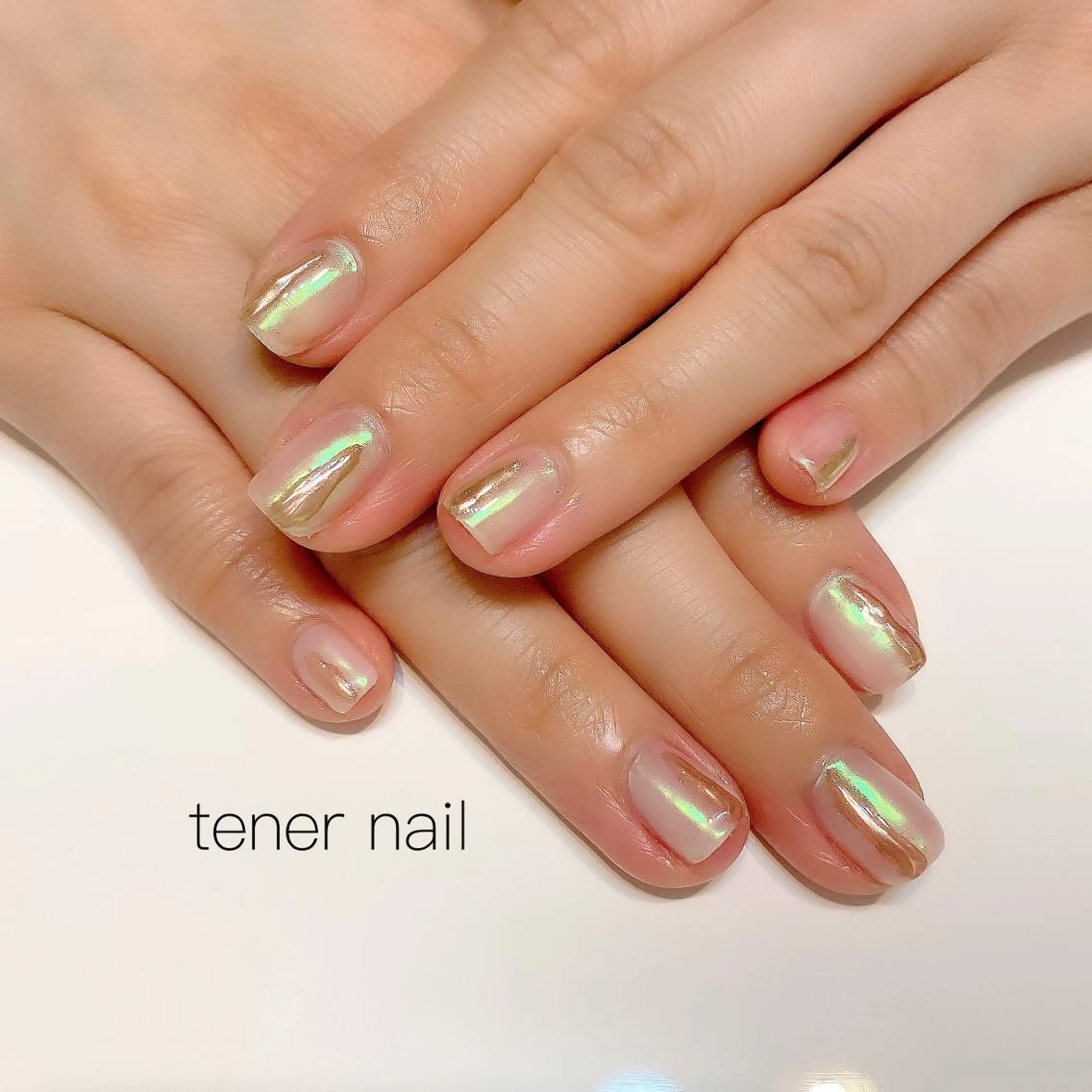 ネイル オーロラネイル ミラーネイル ニュアンスネイル テネルネイル tener nailのネイルデザイン