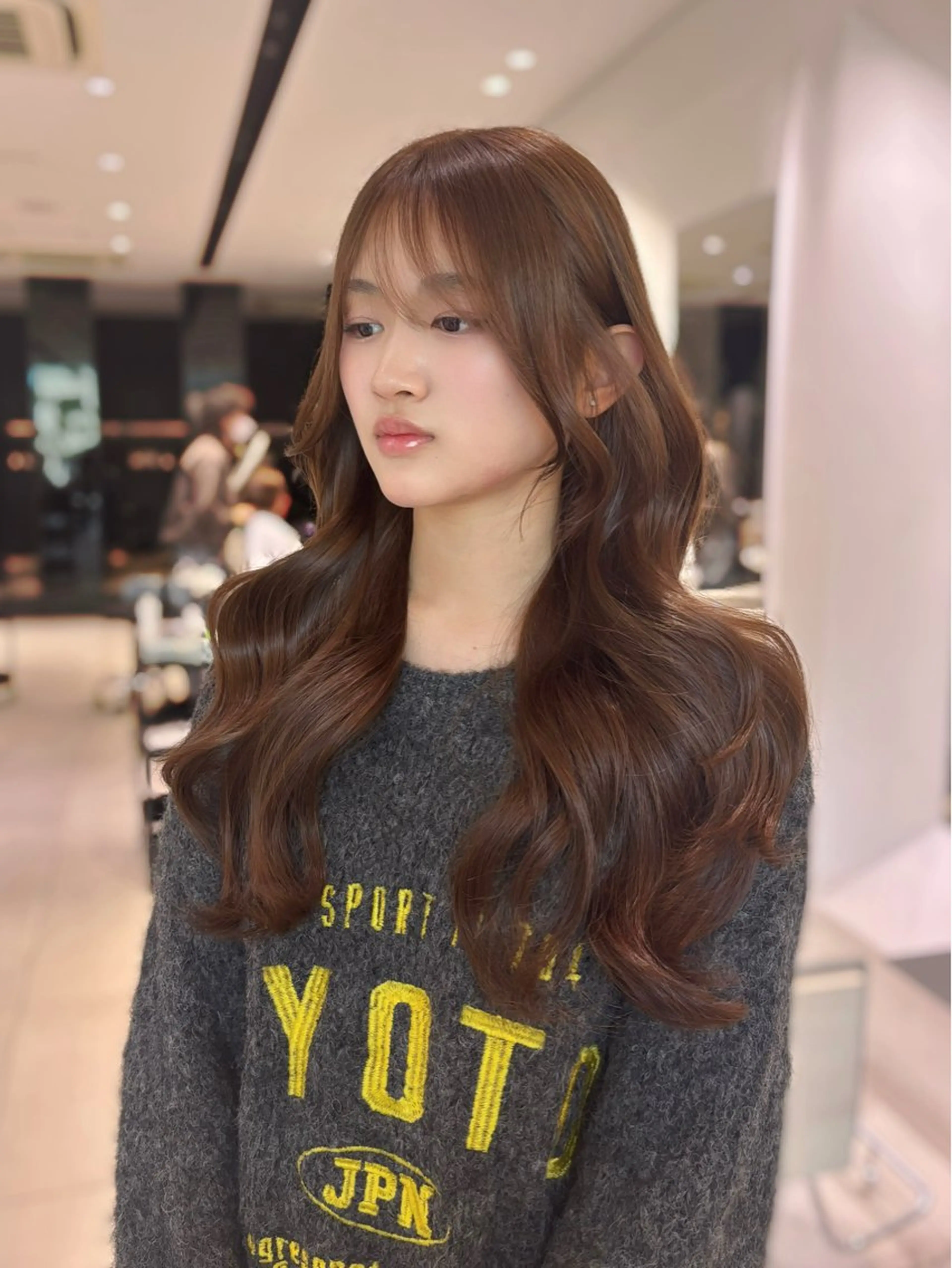 ロング カラー 韓国風ヘア レイヤーカット カット ヘアカラー トリートメント 銀座/韓国レイヤー/ 艶カラー🍓原田侑依のヘアスタイル