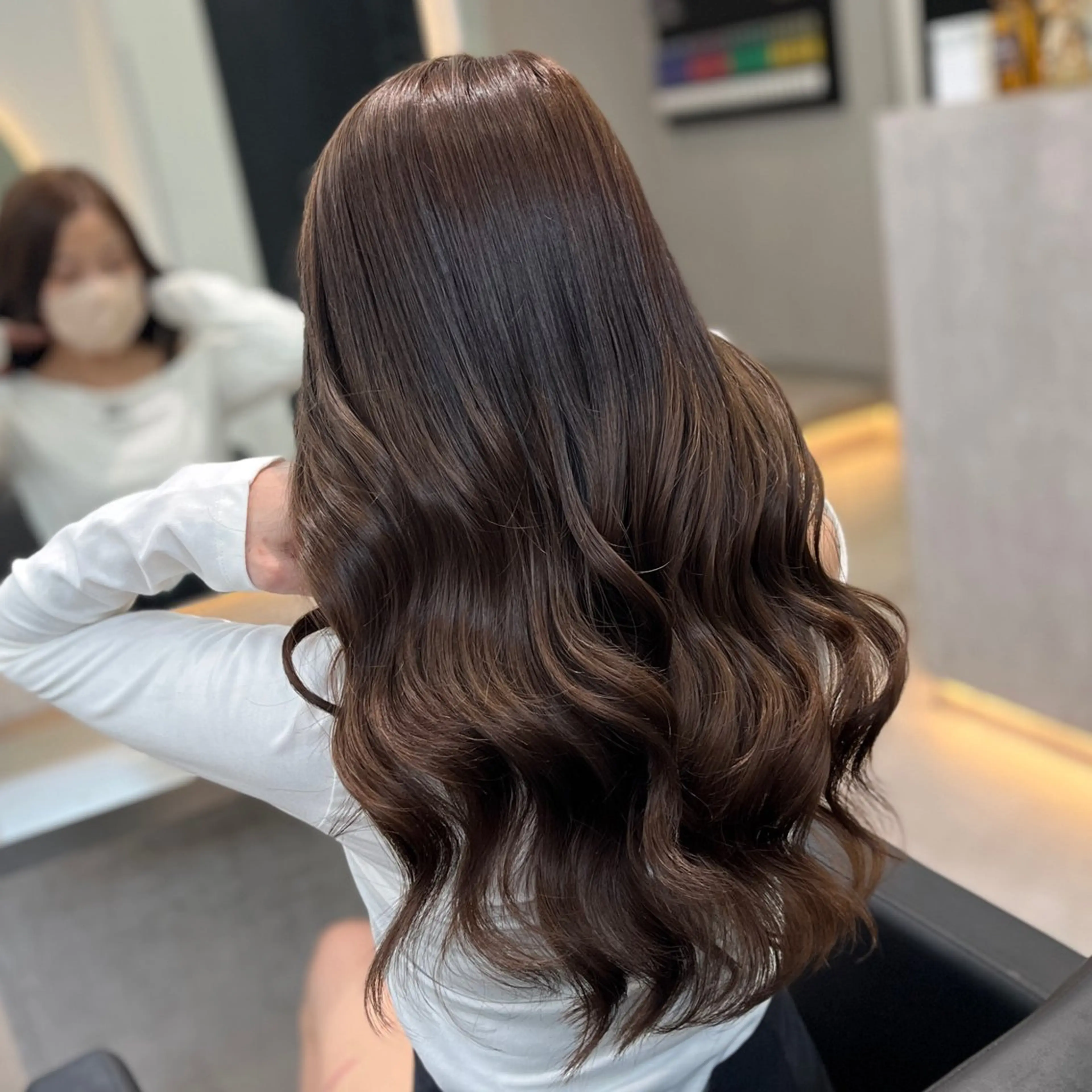 カラー ブラウンカラー ショコラブラウン ココアブラウン ヘアカラー MOMOKA /　Lapis今泉店のヘアスタイル