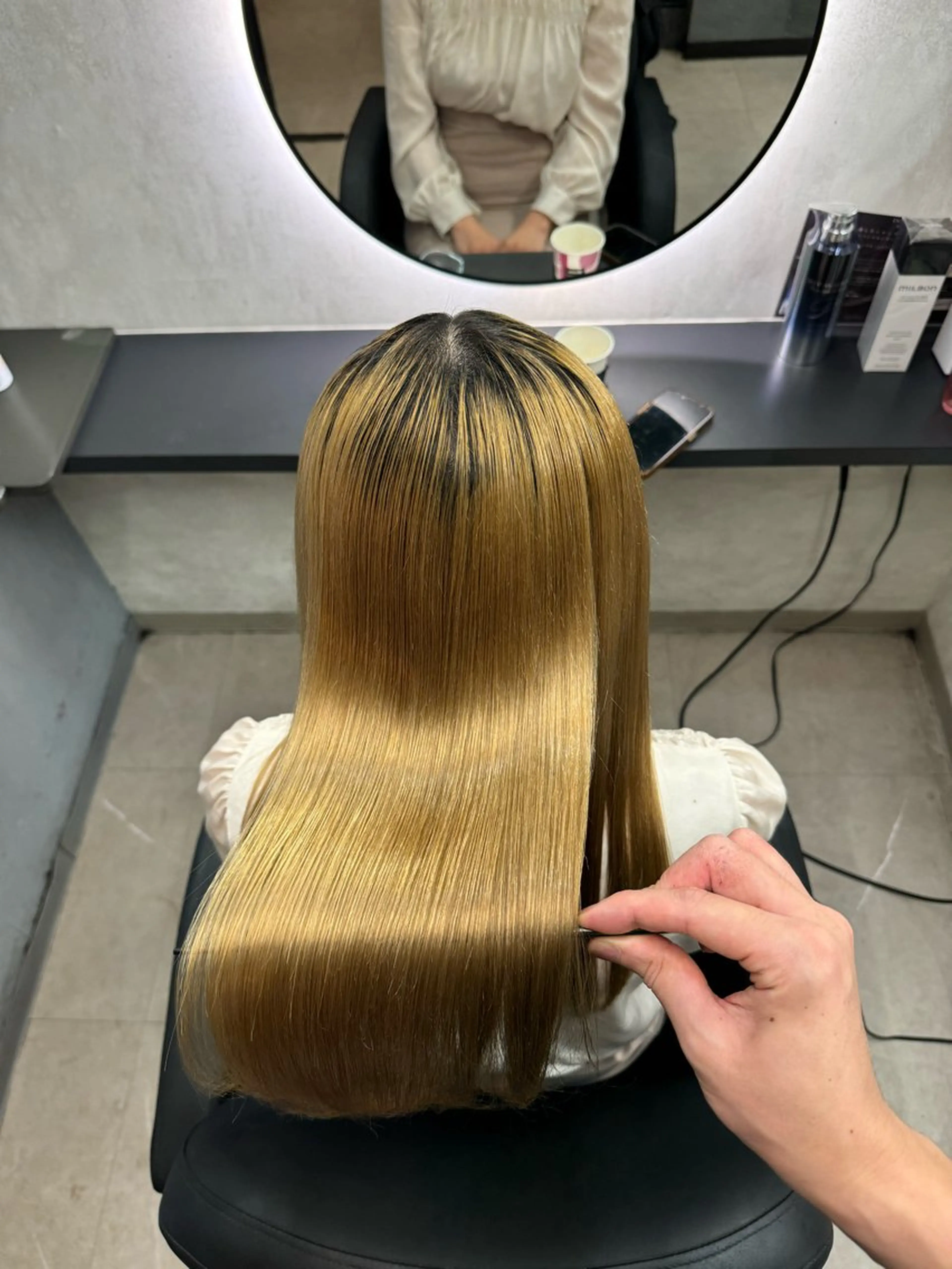ロング カット ヘアカラー 縮毛矯正 トリートメント 縮毛矯正/髪質改善 韓国風/MIKIYAのヘアスタイル