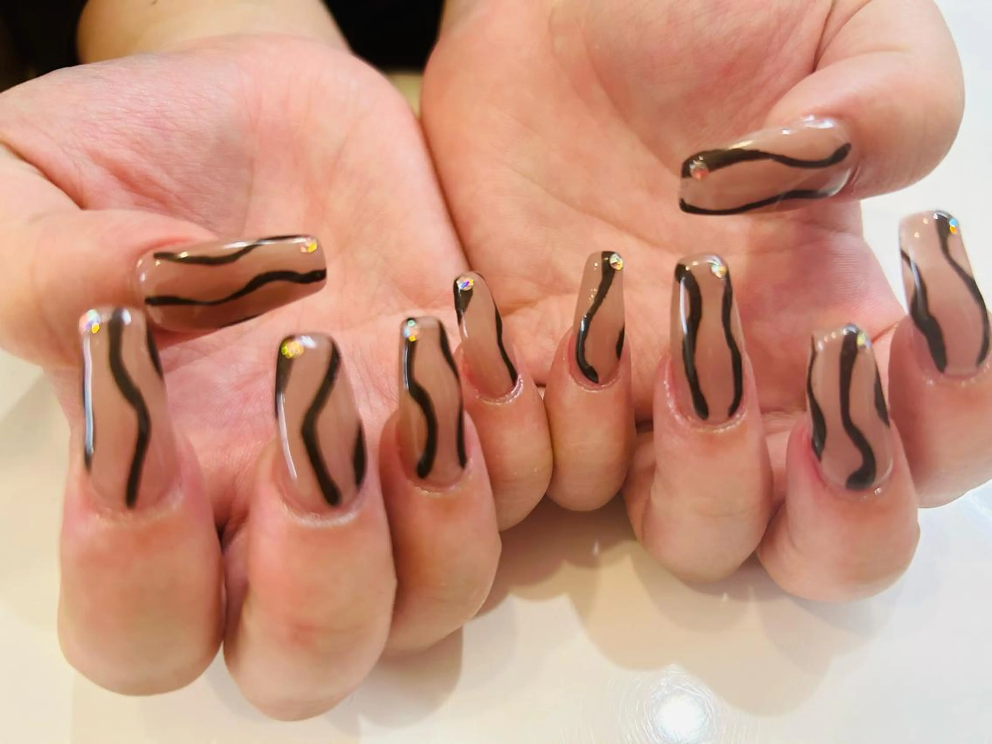 ネイル フレンチネイル ガラスフレンチ グラデーション ニュアンスネイル ワンカラーネイル brilliant s.kのネイルデザイン