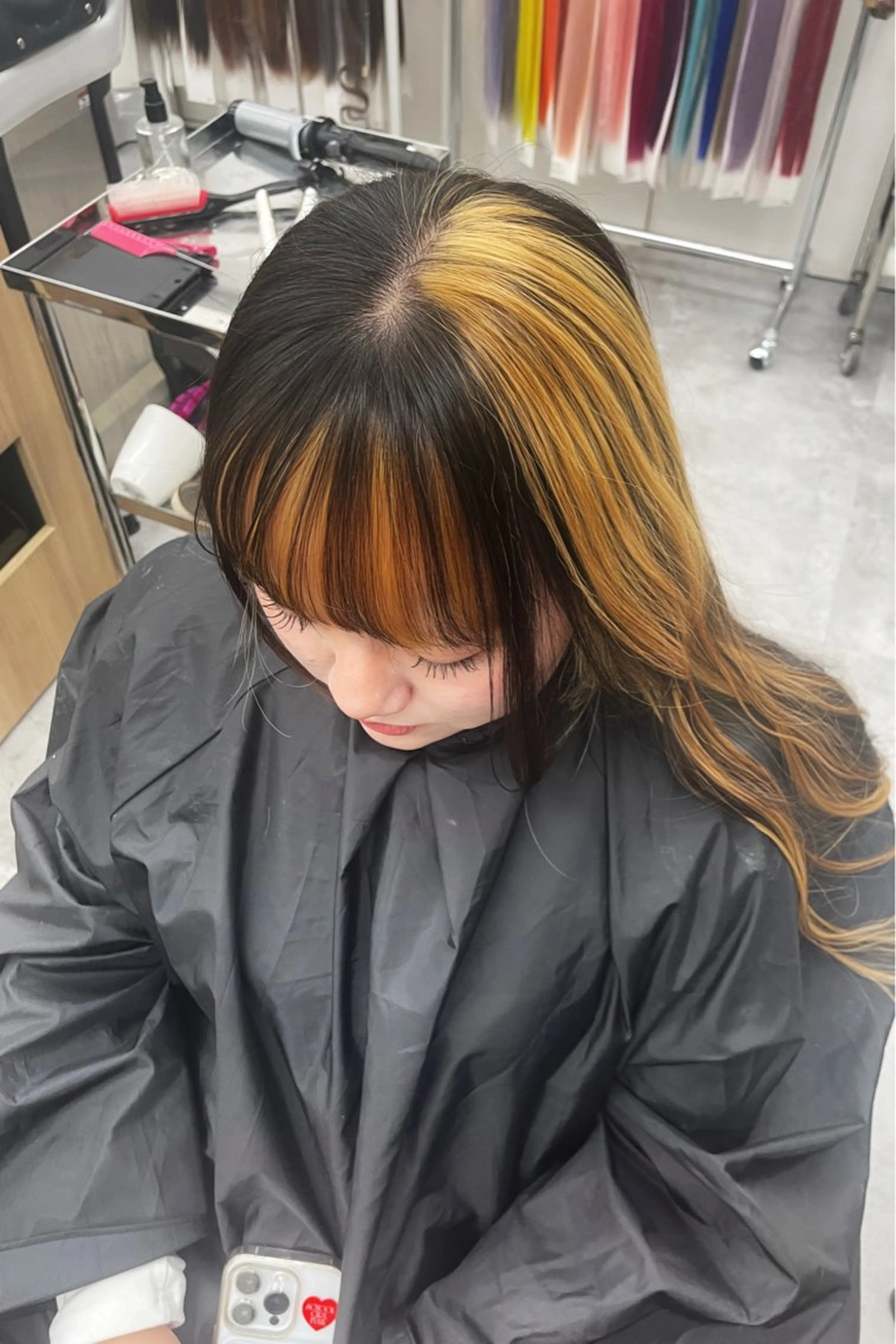 ロング L STUDIO 心斎橋店「エルスタジオ」所属・🇨🇳ハイトーン ワンホン🇰🇷ななのヘアスタイル