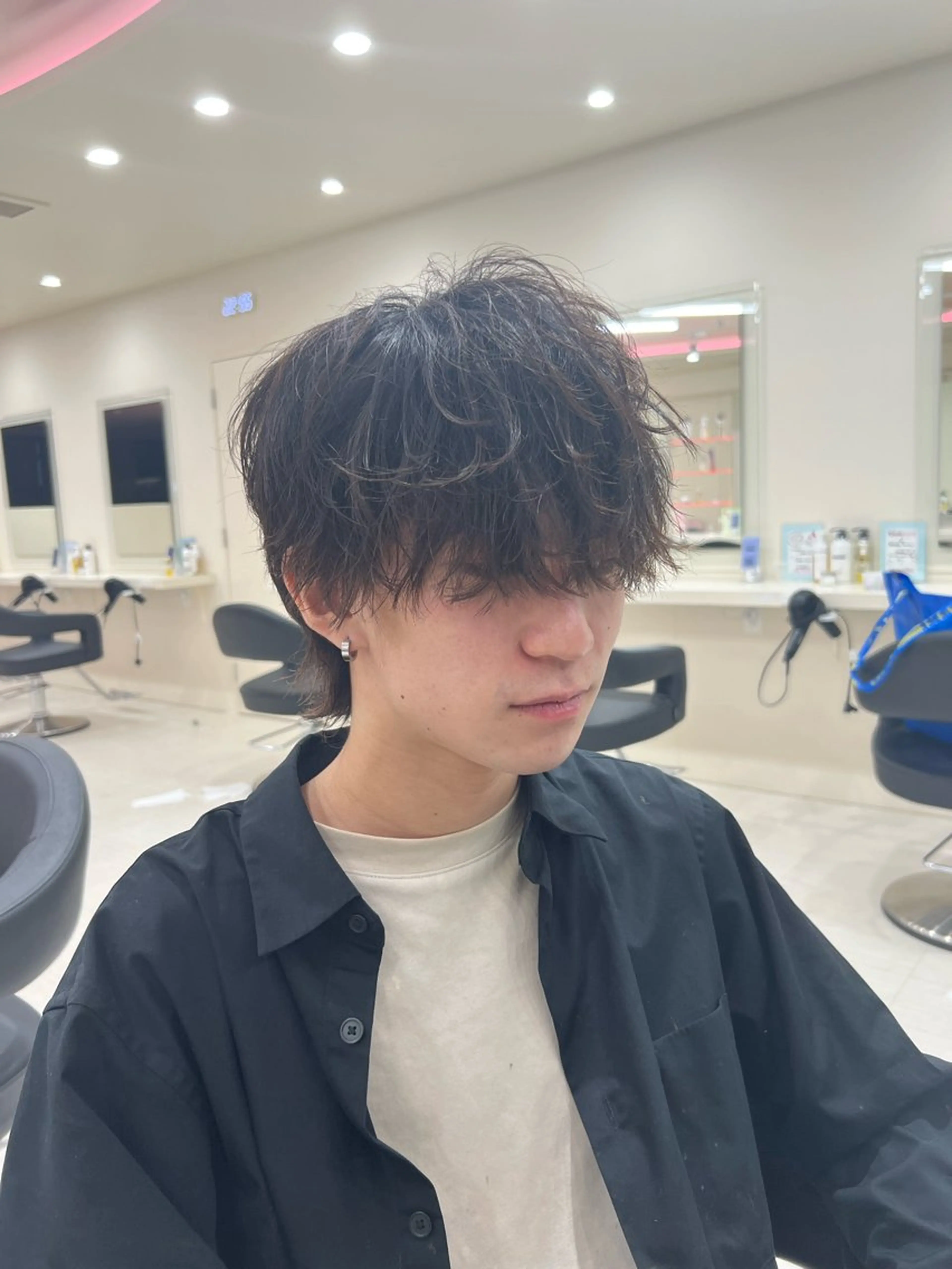 ショート メンズ メンズパーマ メンズレディース お任せください伊織のヘアスタイル