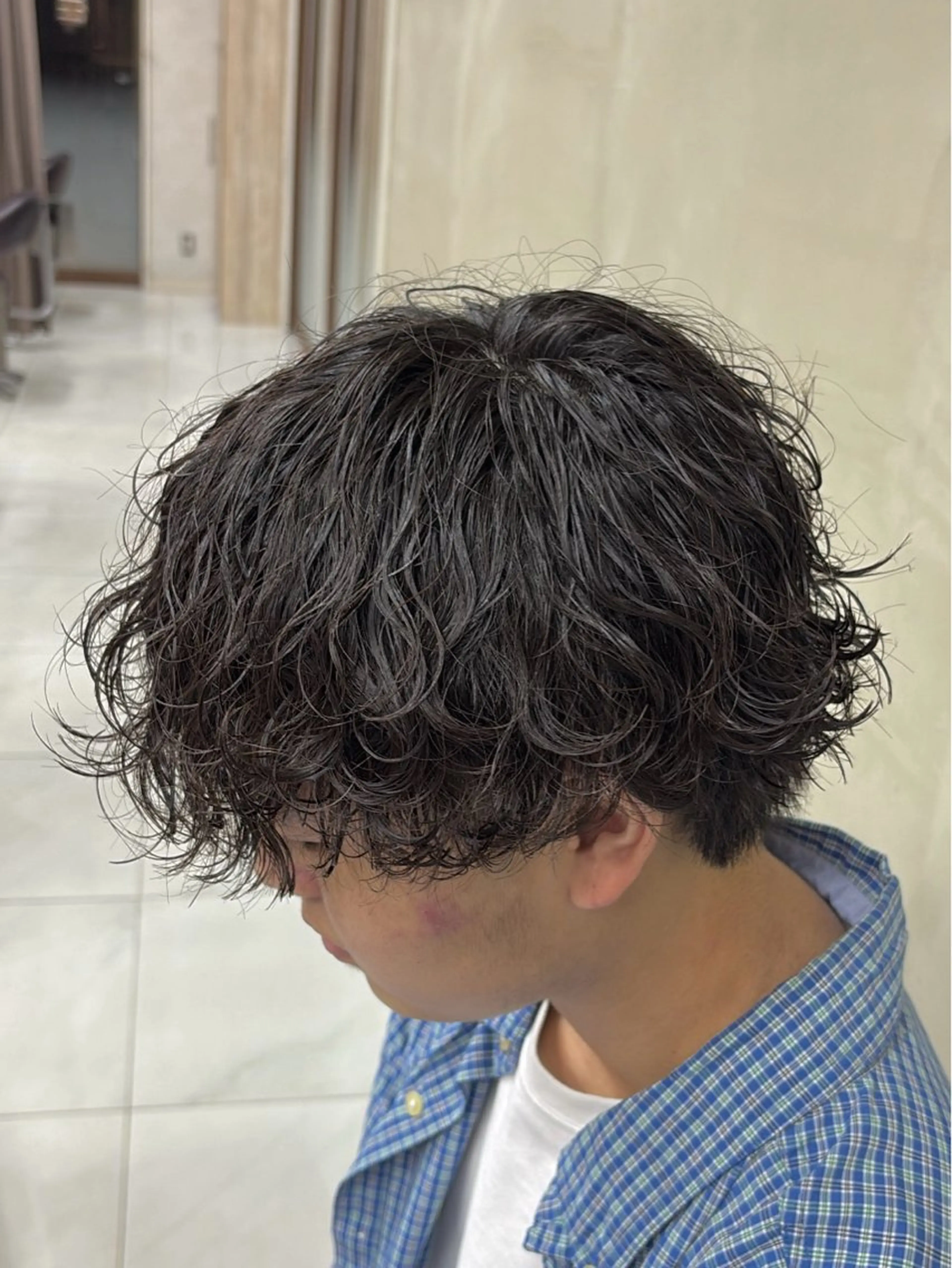 ショート パーマ メンズ カット パーマ GRANDEUR ryuのヘアスタイル
