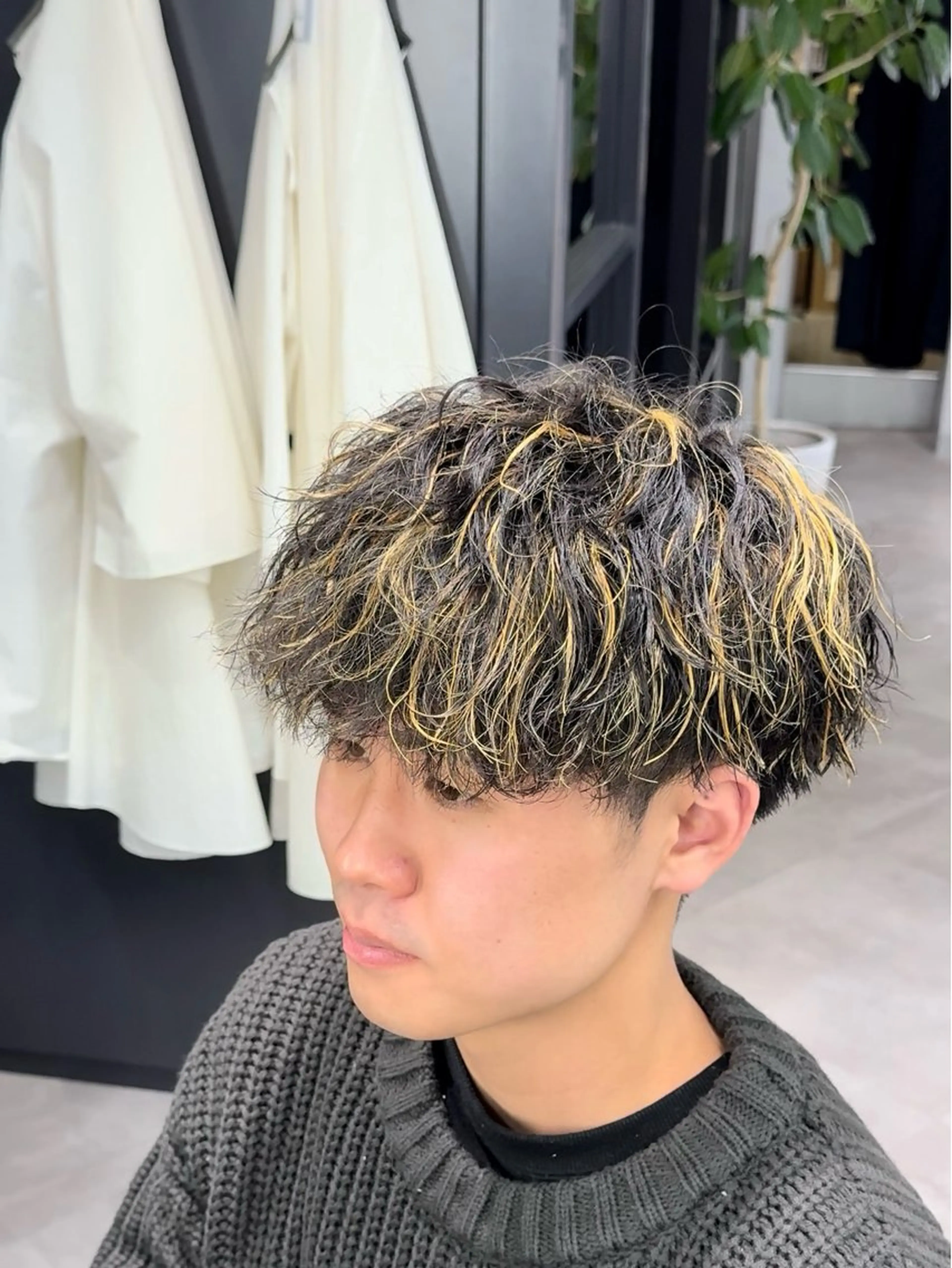 メンズカット+パーマ+メッシュの写真