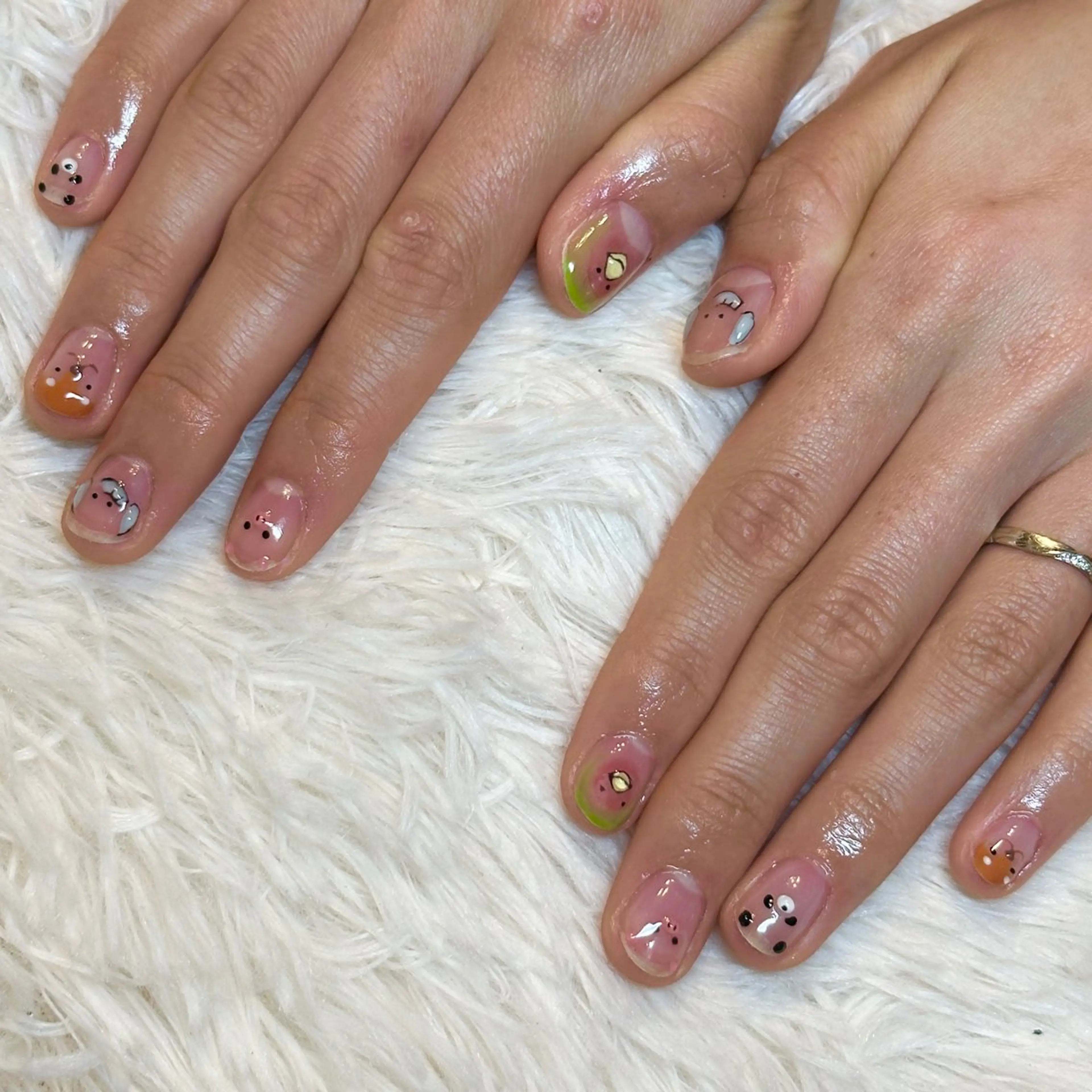 ネイル アニマル柄 持ち込み ハンドネイル フットネイル nailsalon Any'bのネイルデザイン