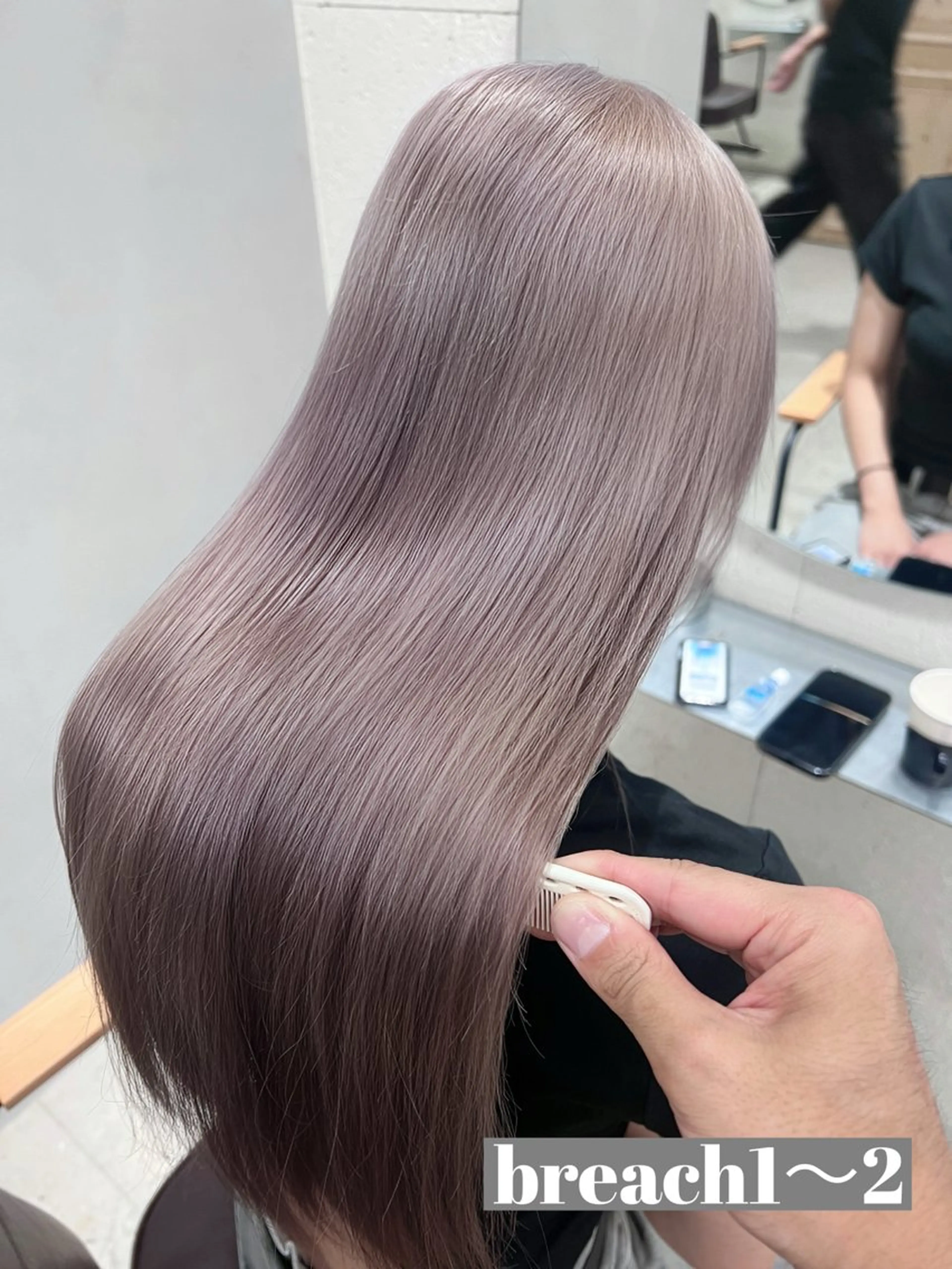 セミロング カラー ヘアアレンジ ベージュカラー ラベンダーカラー ミルクティーベージュ ヘアカラー トリートメント ヘッドスパ ヘアセット 大宮/山口 竣也のヘアスタイル