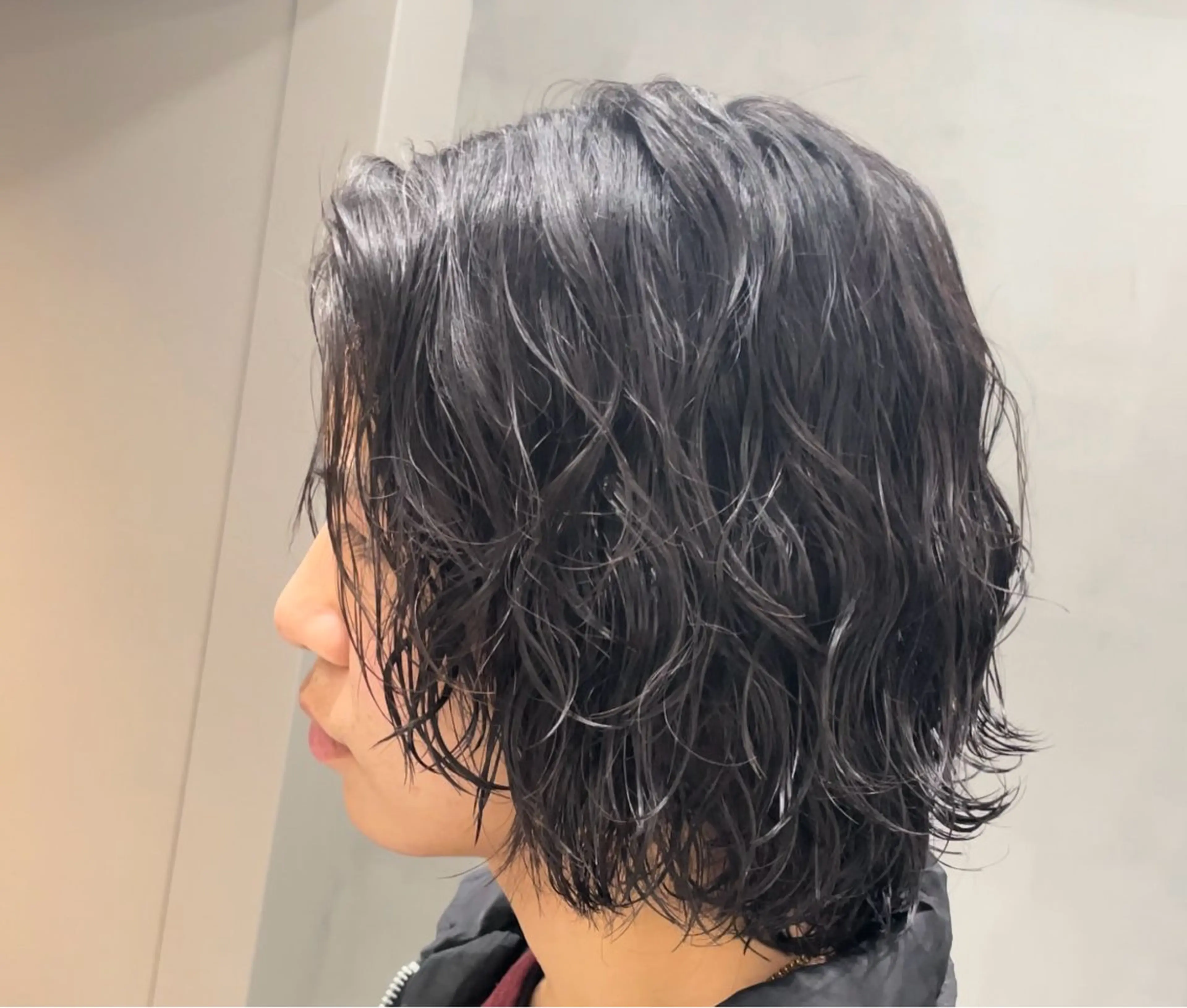 ロング パーマ ヘアアレンジ メンズ カット パーマ fifth 石川 凪のヘアスタイル