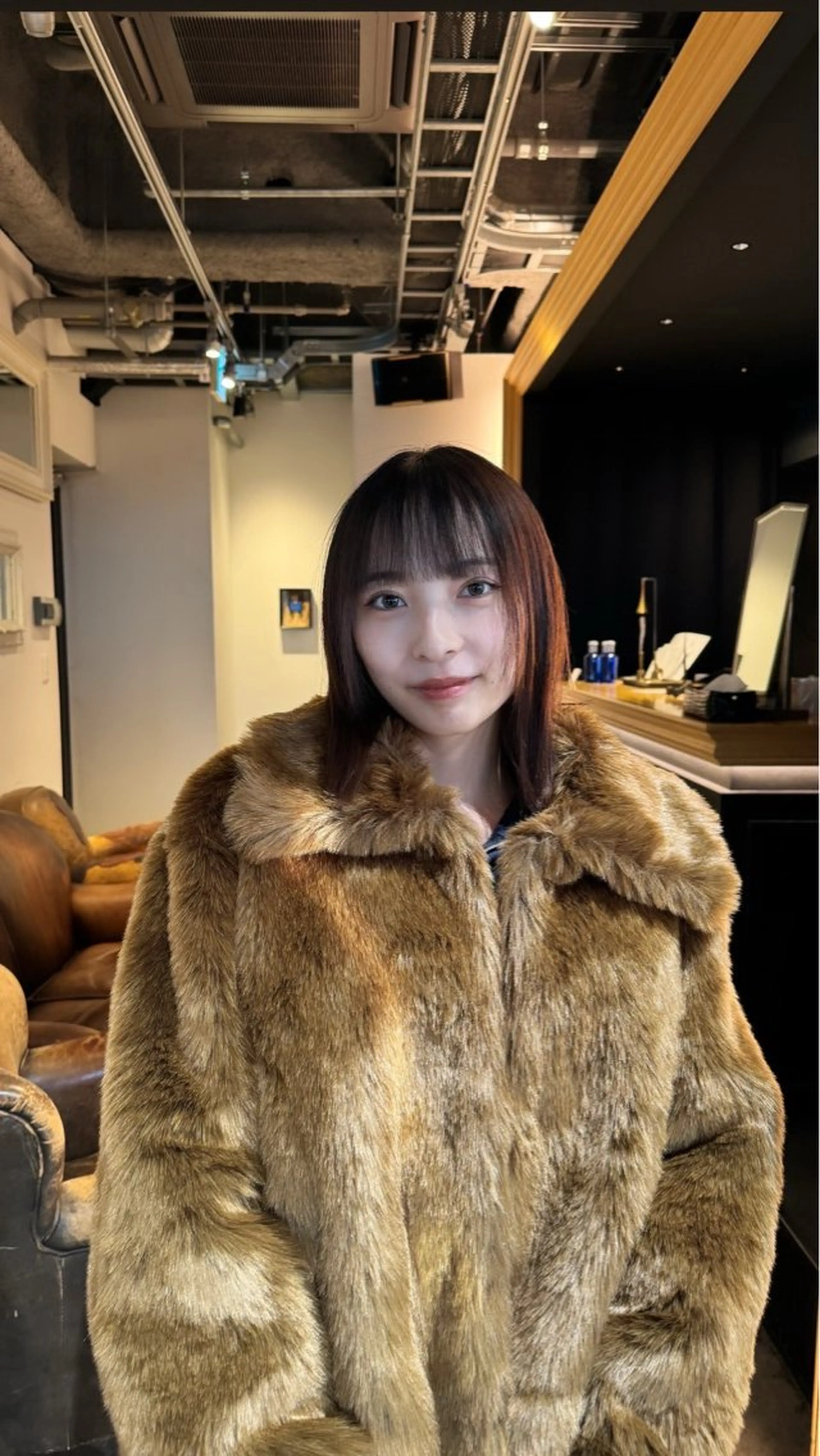 ミディアム 縮毛矯正 暖色カラー Ryokaのヘアスタイル