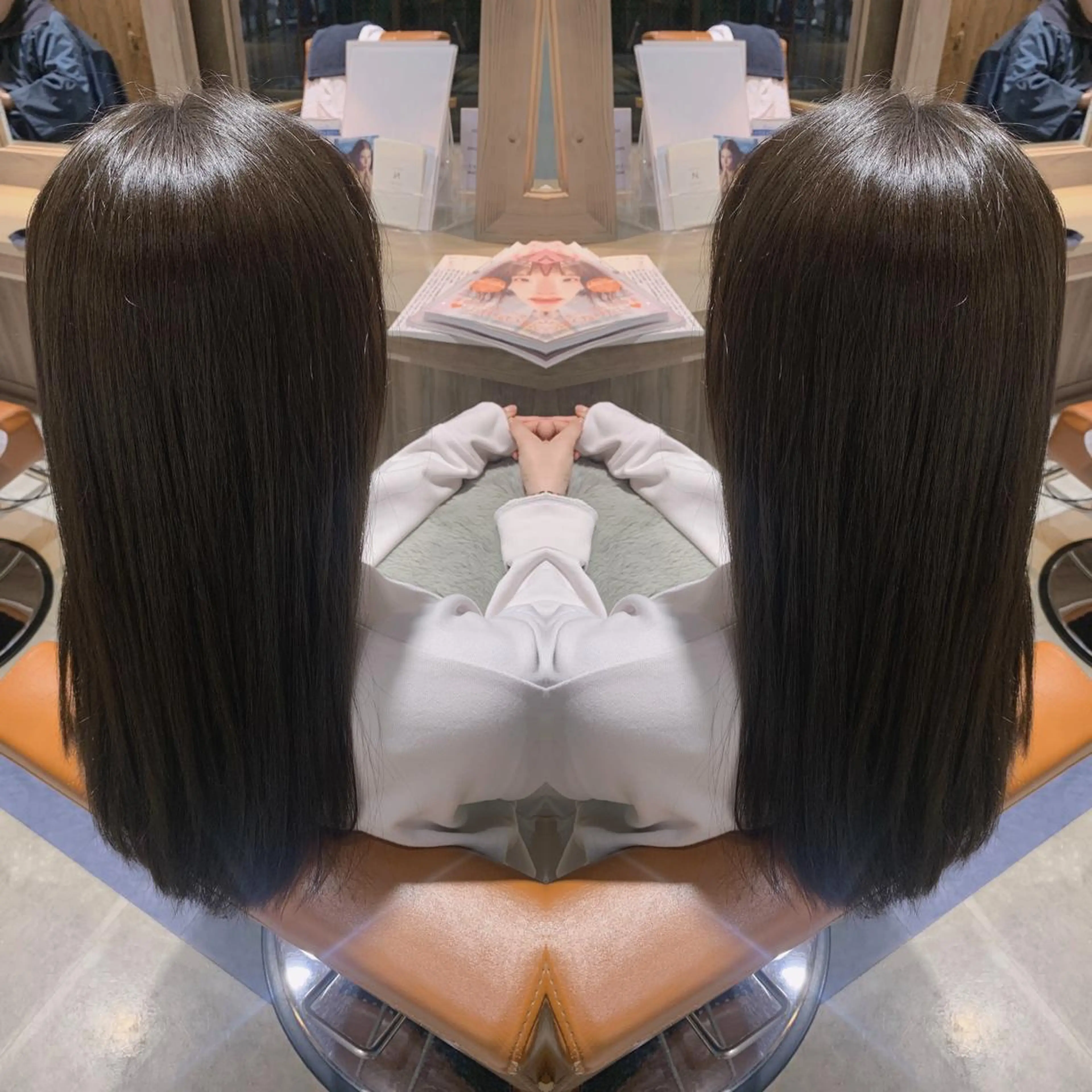 ロング カラー グレージュ オリーブグレージュ オリーブグレー 韓国🇰🇷 ✂︎hair 内田愛のヘアスタイル